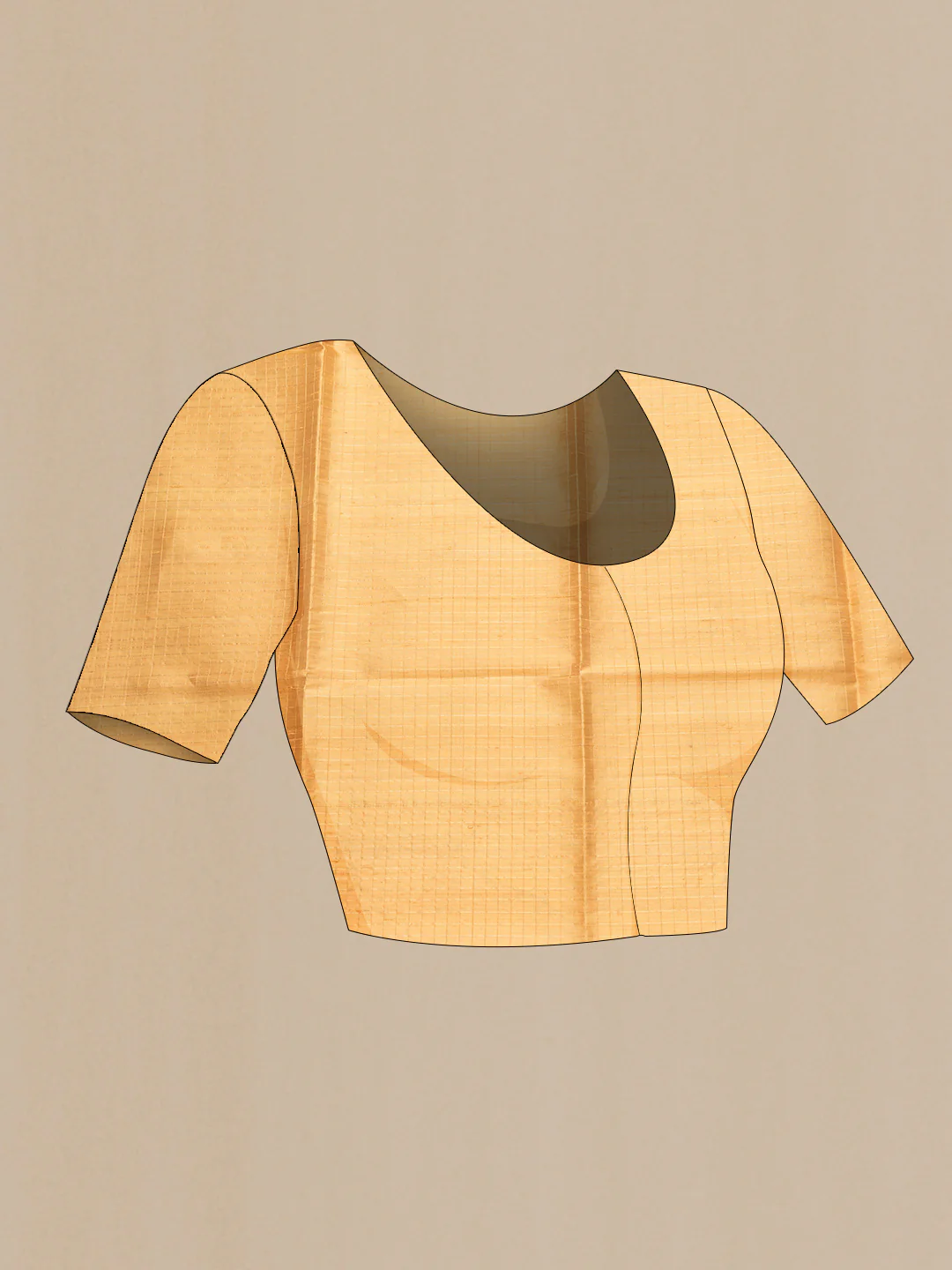 Yellow Raw Silk Saree - Image 4