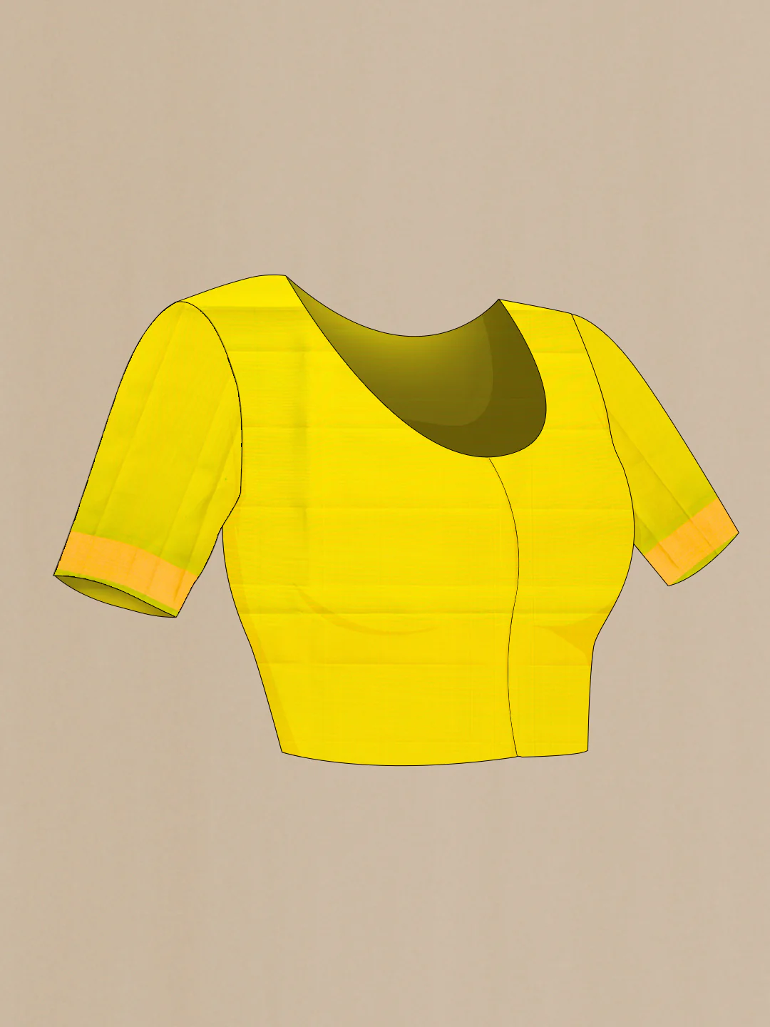 Yellow Soft Silk Saree - Image 4