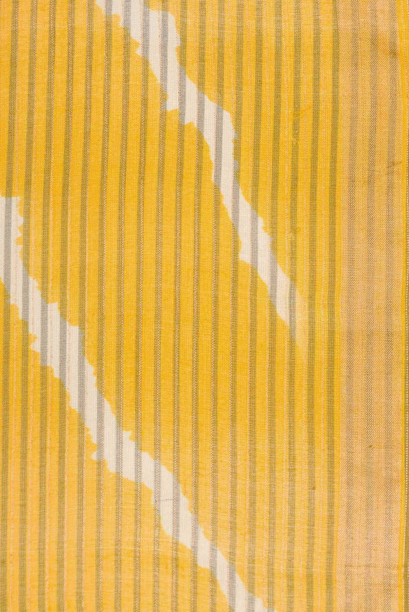 Yellow Dual Tone Tussar Silk Saree - Image 3