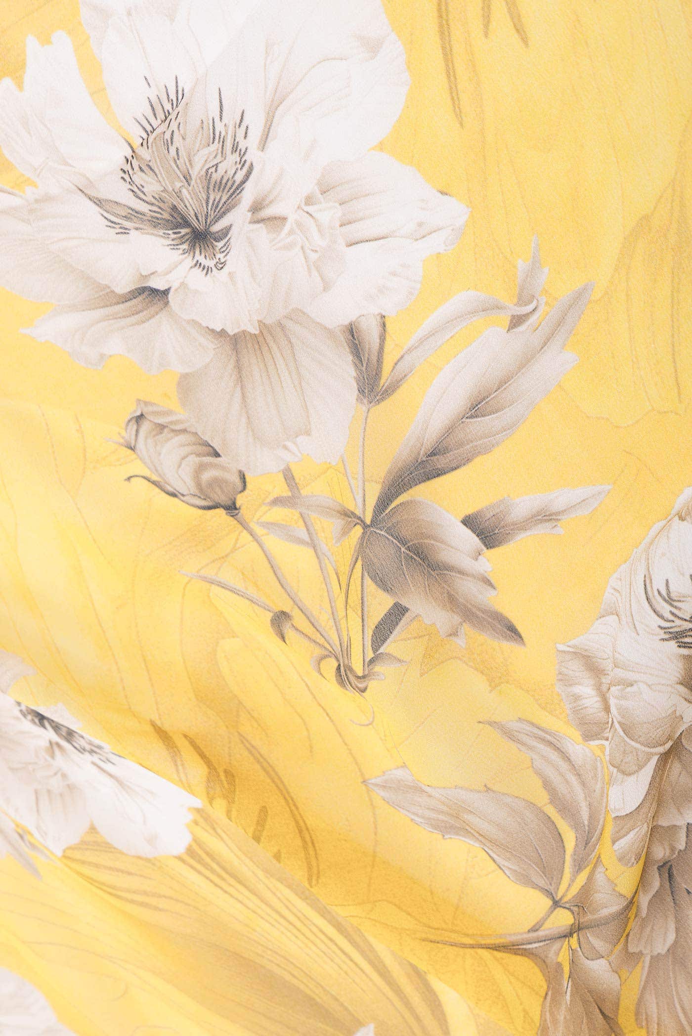 Yellow Dual Tone Tussar Silk Saree - Image 3