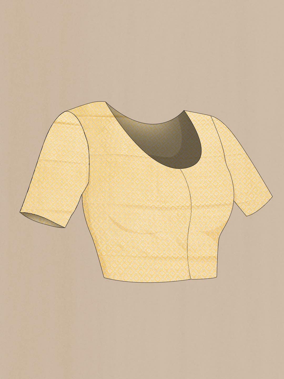 Yellow Dual Tone Tussar Silk Saree - Image 6