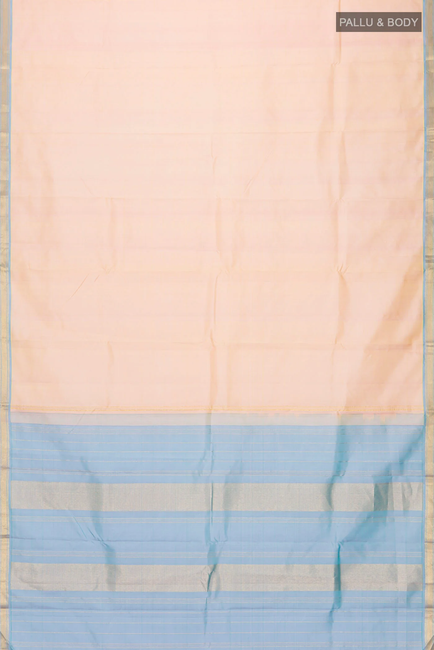 Rose Gold Kanjivaram Silk Saree - Image 6