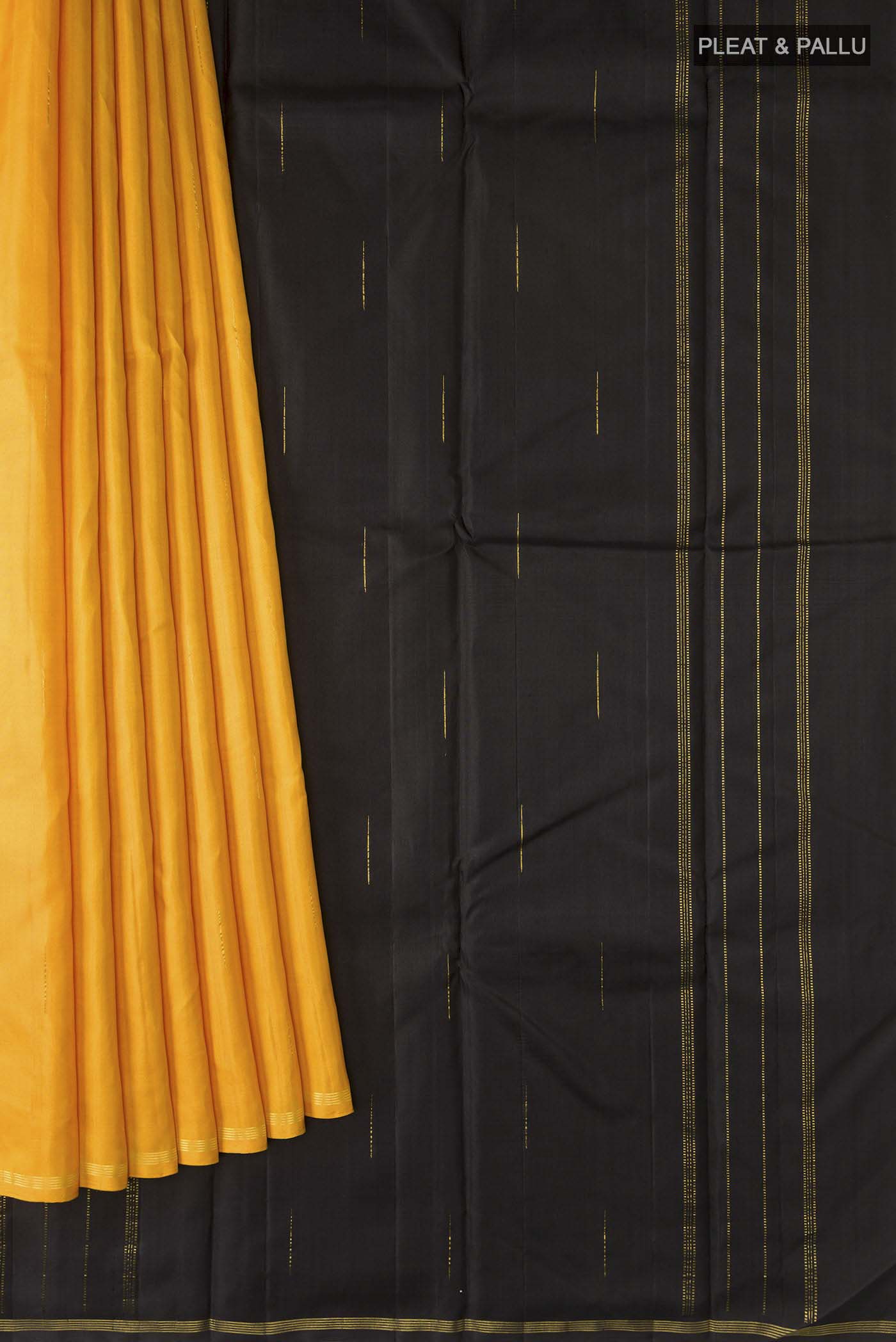 Yellow Kanchipuram Silk Saree - Image 4