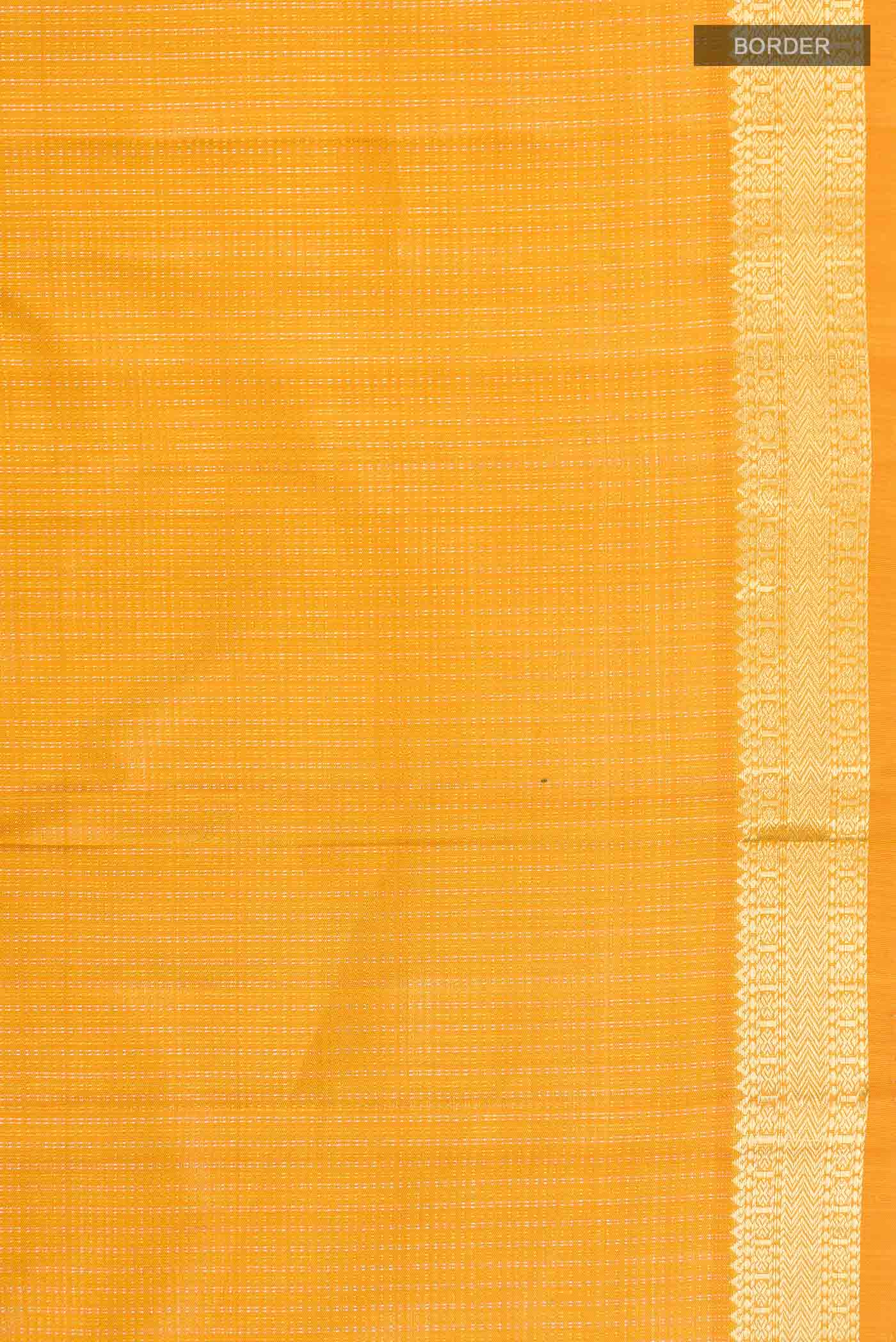 Yellow Kanchipuram Silk Saree - Image 3