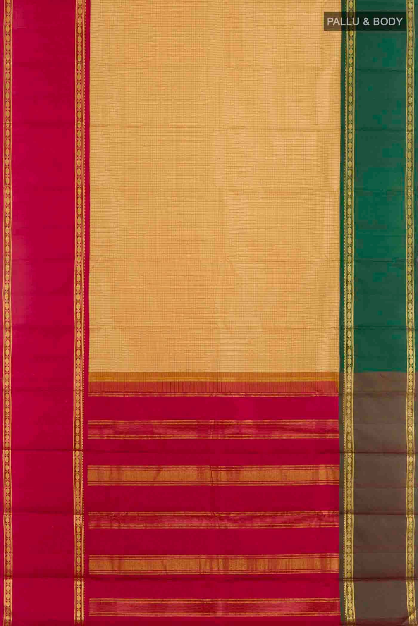 Yellow Kanjivaram Silk Saree - Image 6