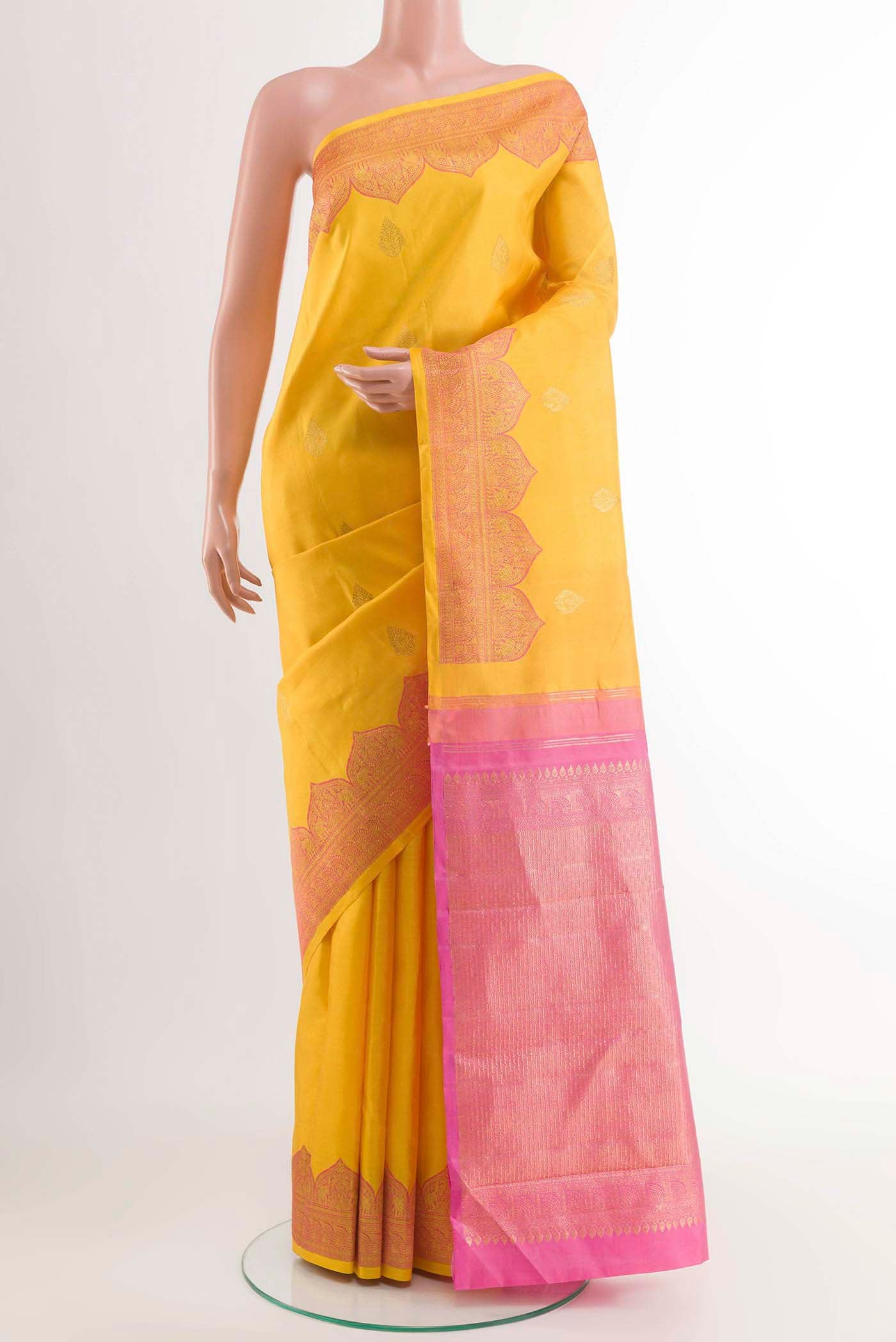 Yellow Kanjivaram Silk Saree
