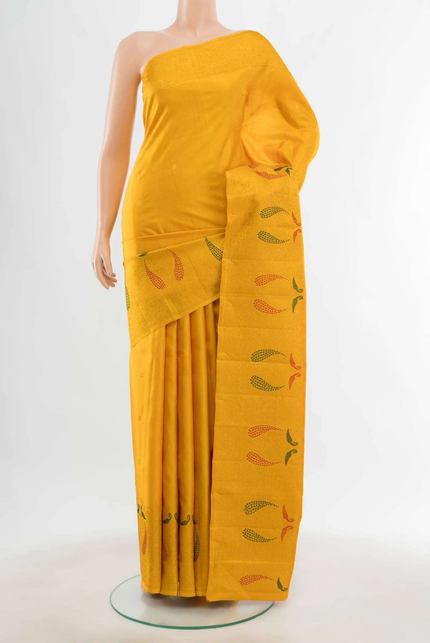 Yellow Kanjivaram Silk Saree
