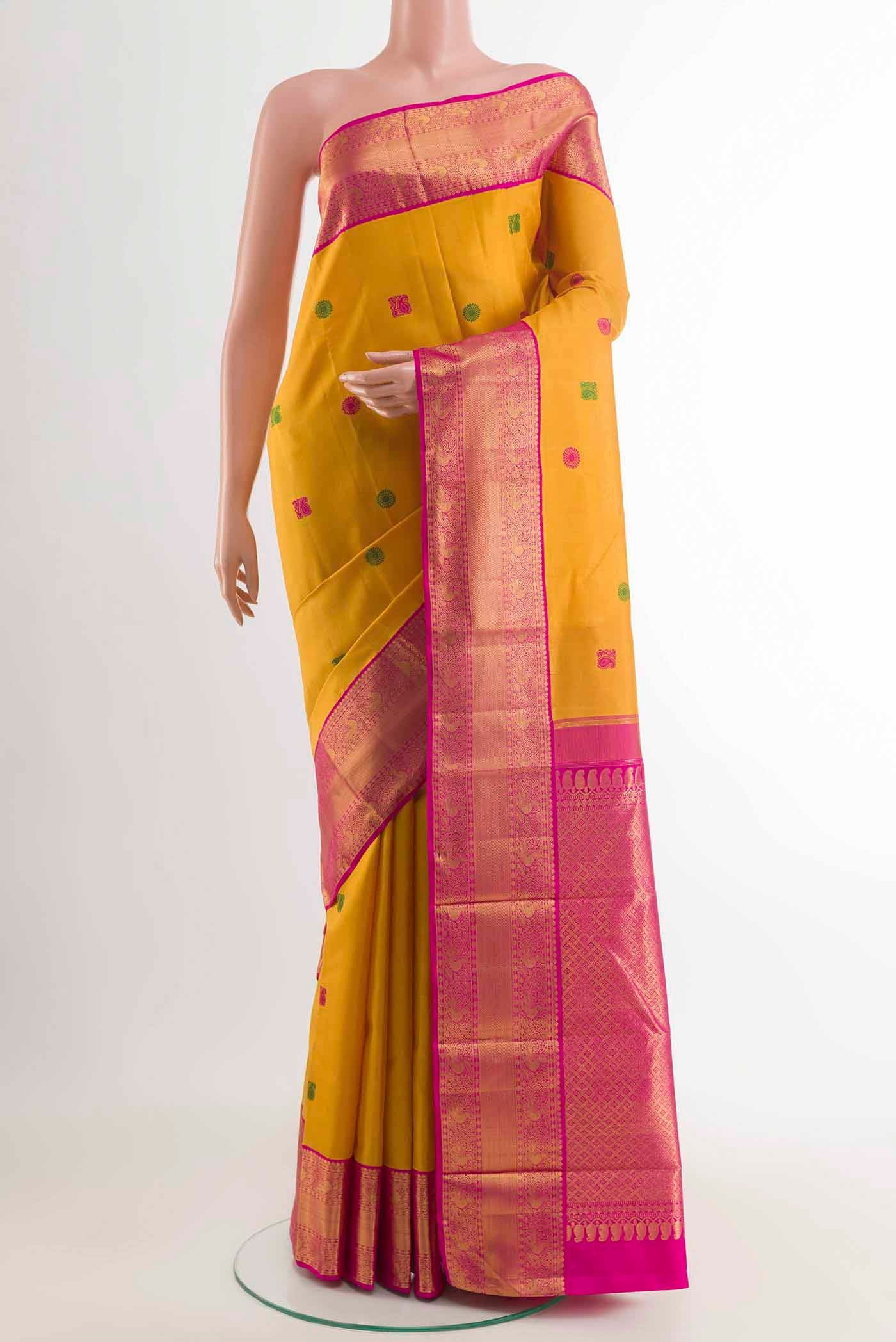 Yellow Kanjivaram Silk Saree