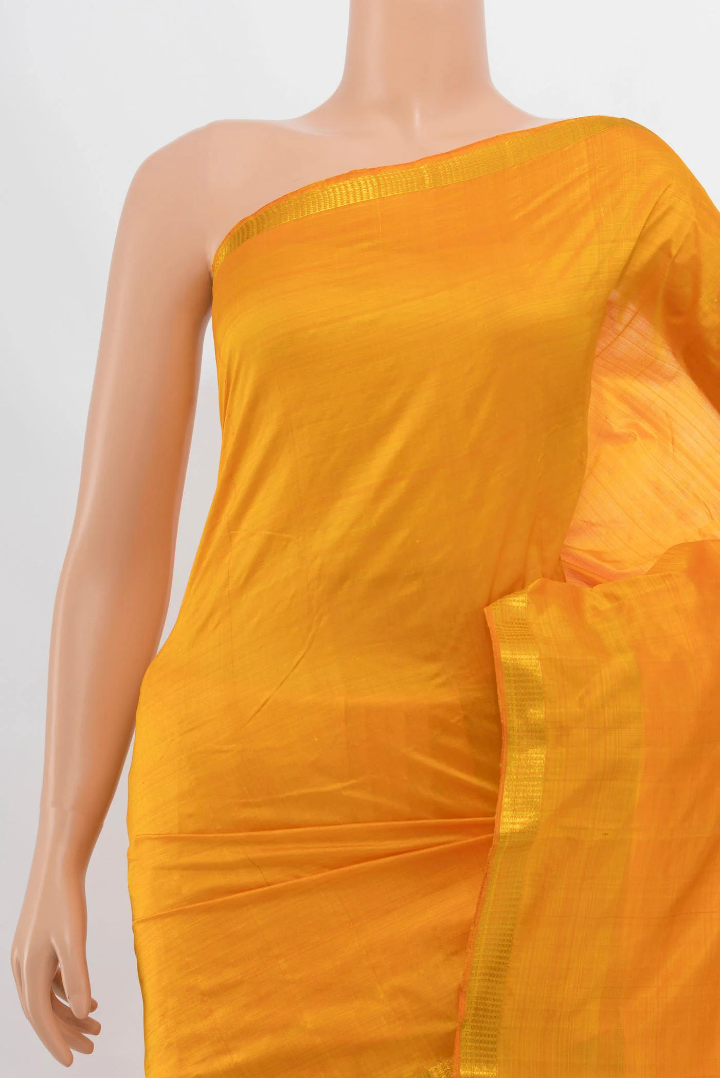 Yellow Kanchipuram Silk Saree - Image 2