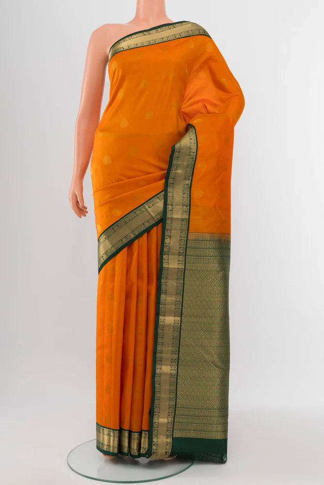 Yellow Kanchipuram Silk Saree