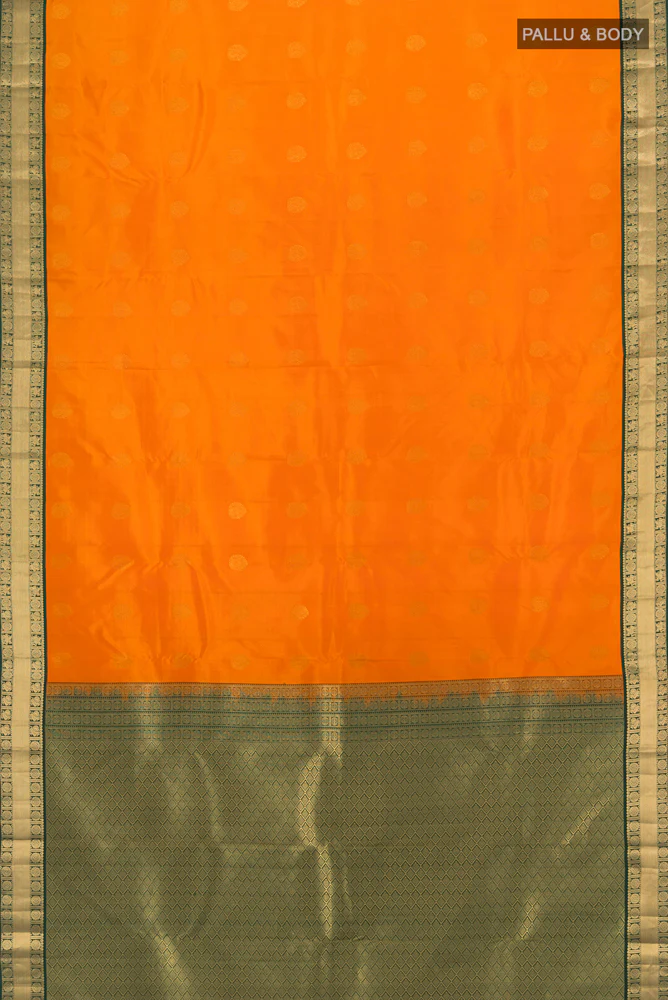 Yellow Kanchipuram Silk Saree - Image 5