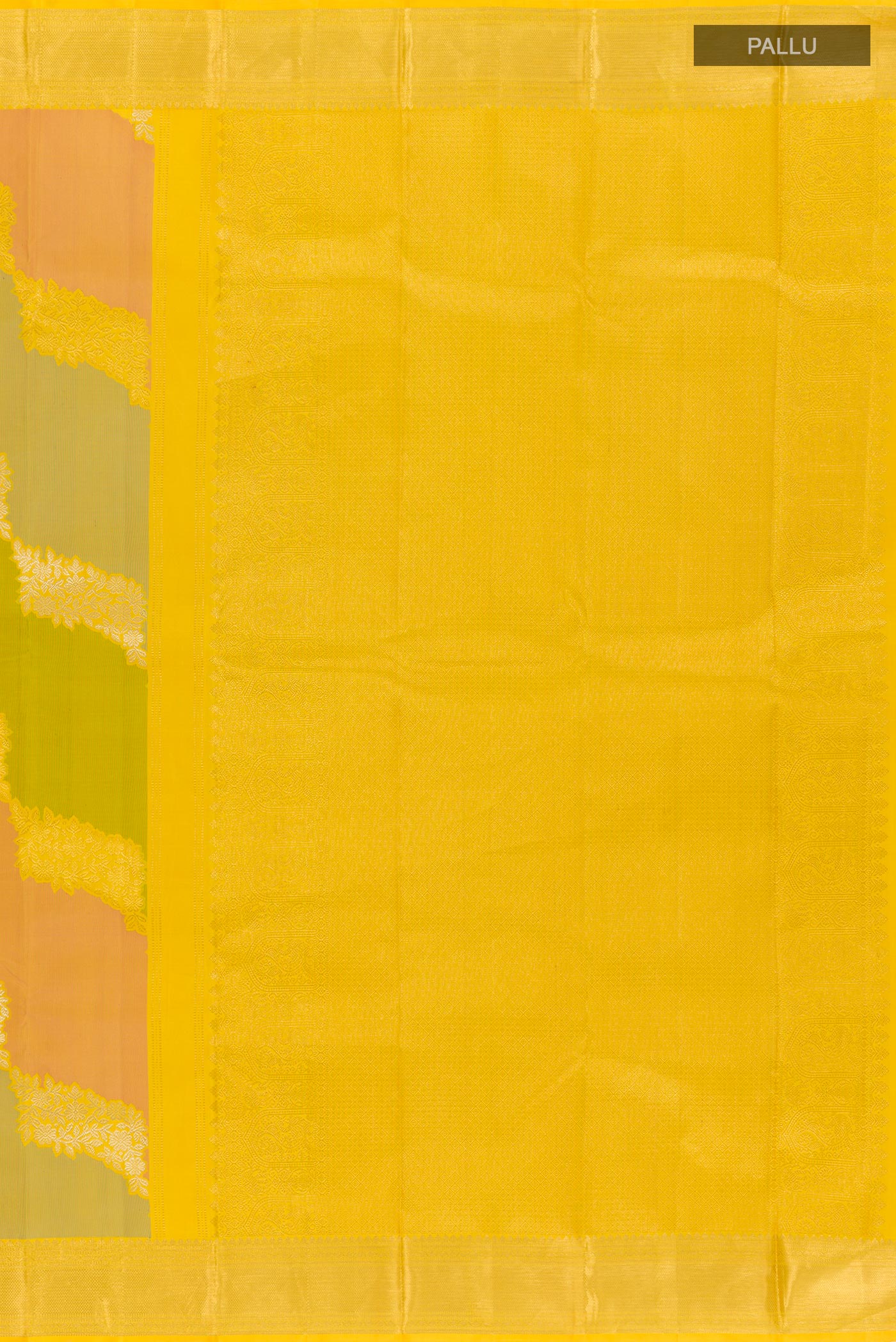 Yellow Kanchipuram Silk Saree - Image 6