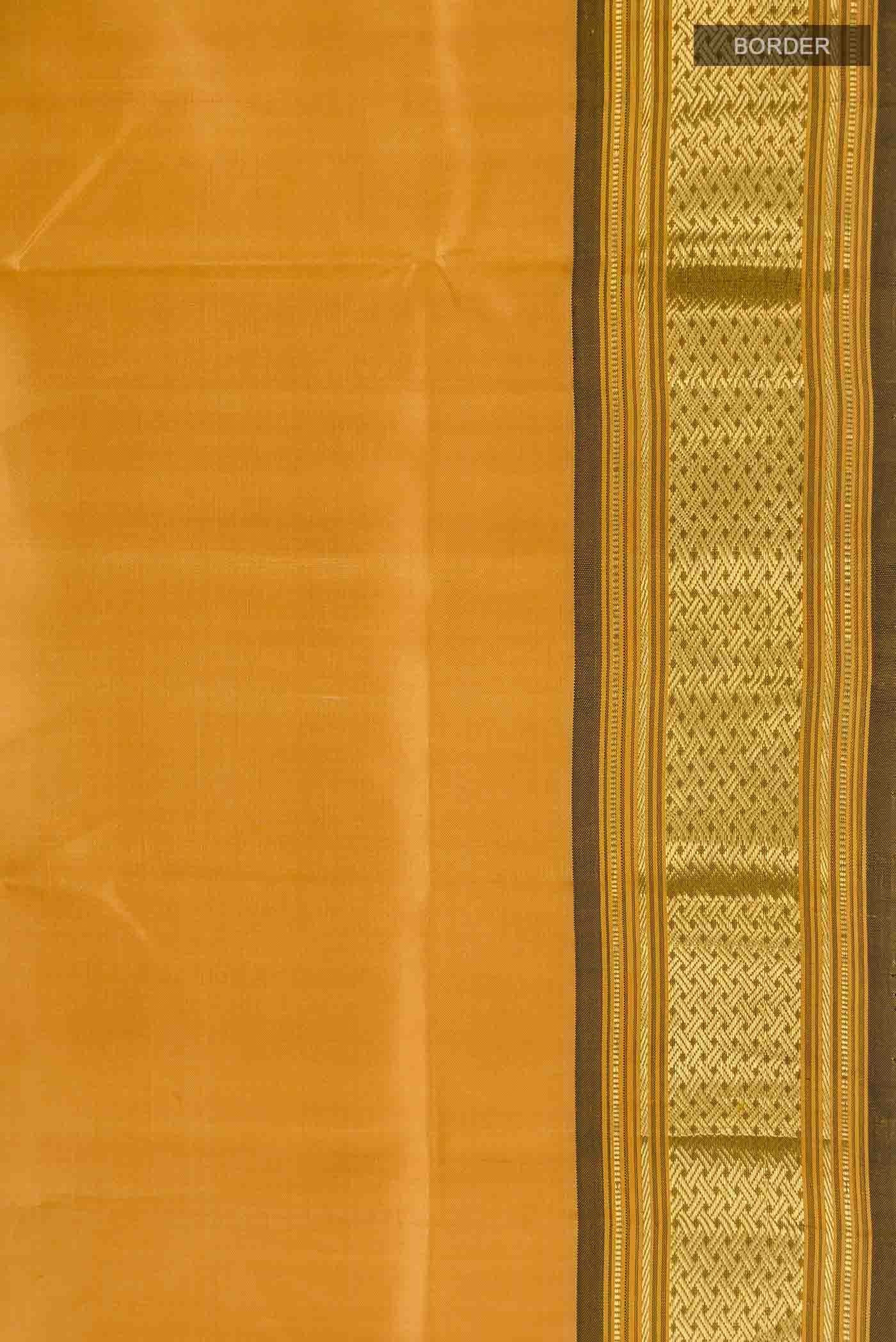 Yellow Kanchipuram Silk Saree - Image 3
