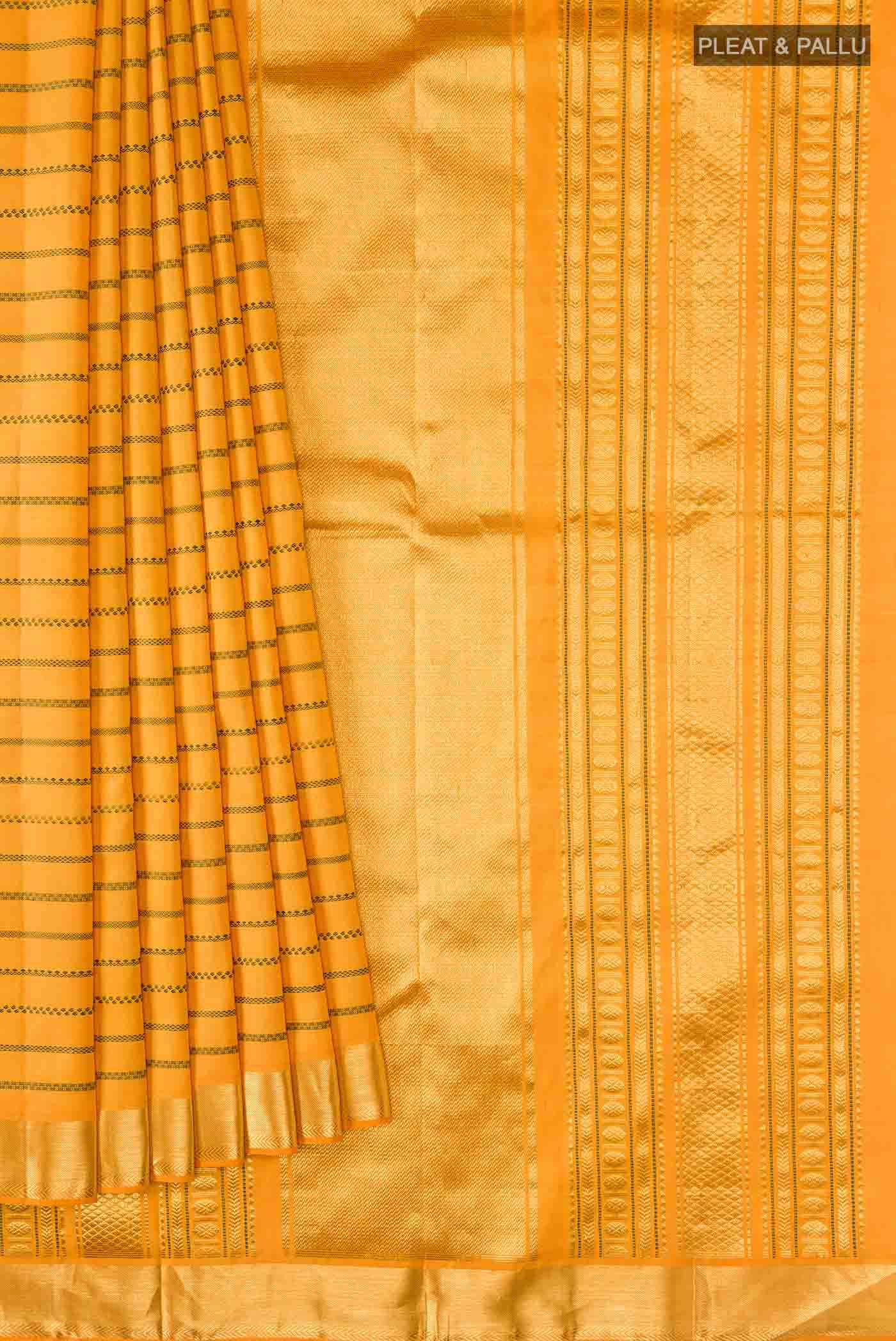Yellow Kanjivaram Silk Saree - Image 2