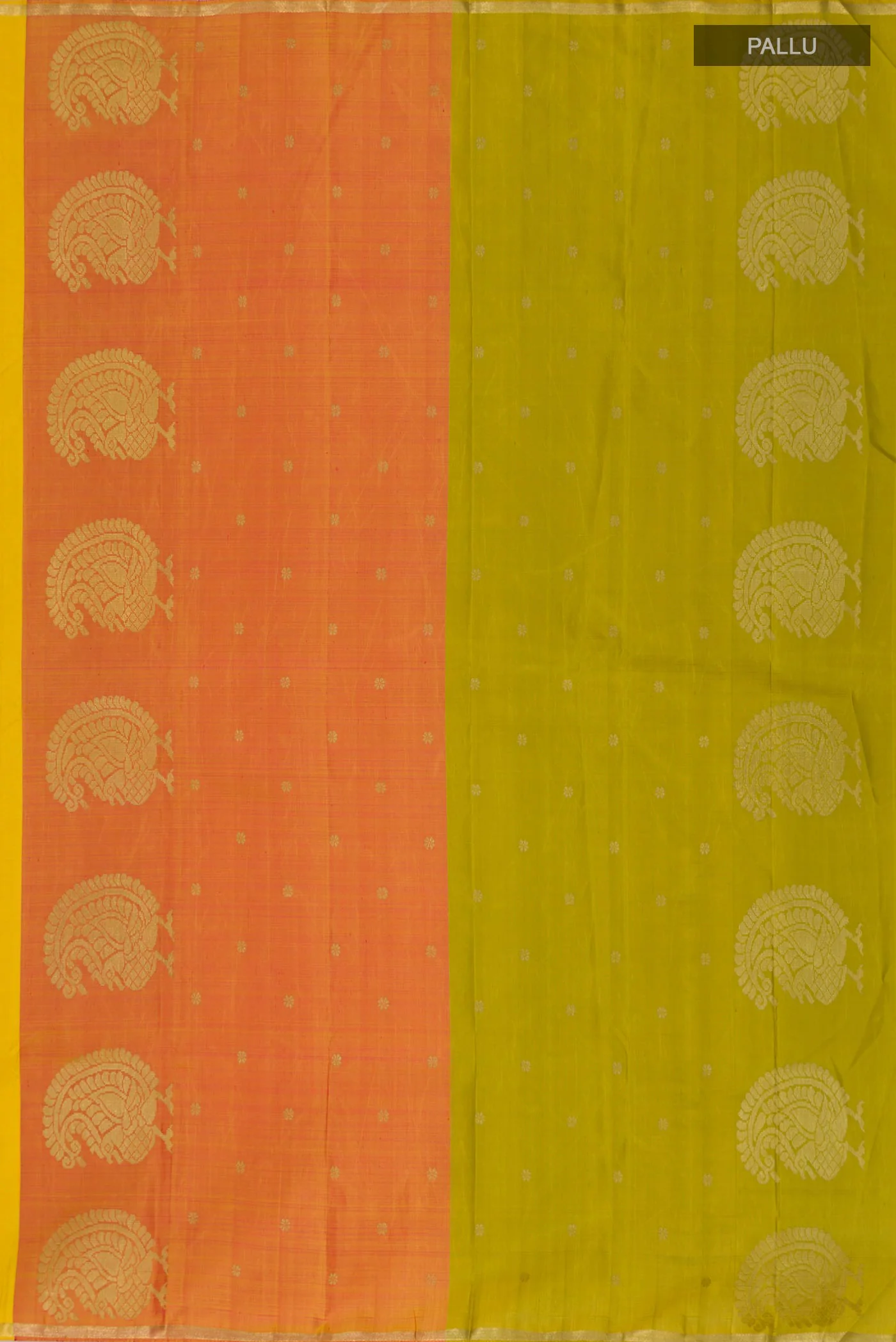 Pure Silk Pure Zari Multi Color Kanchipuram Saree - Image 6