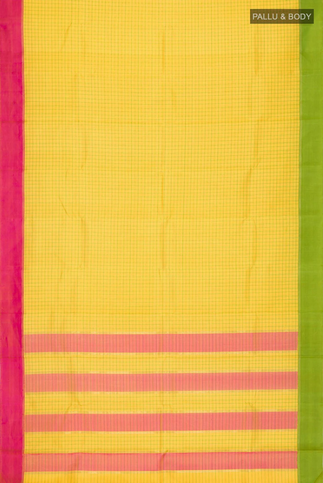 Yellow Kanjivaram Silk Saree - Image 10