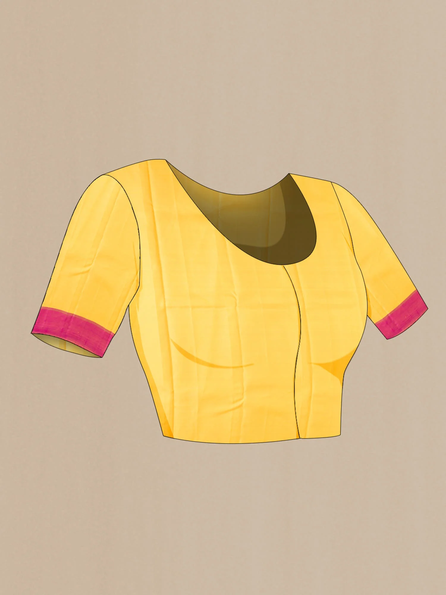 Yellow Kanjivaram Silk Saree - Image 12