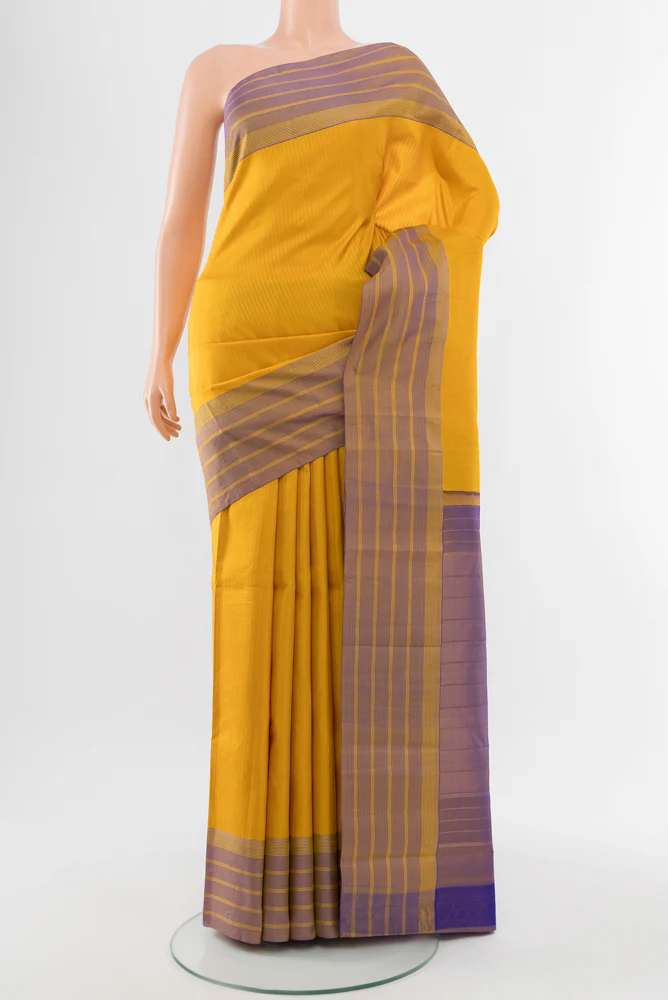 Yellow Kanchipuram Silk Saree