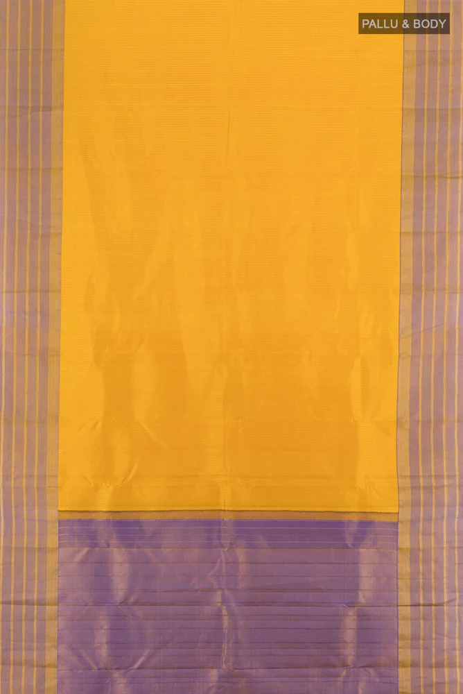 Yellow Kanchipuram Silk Saree - Image 5