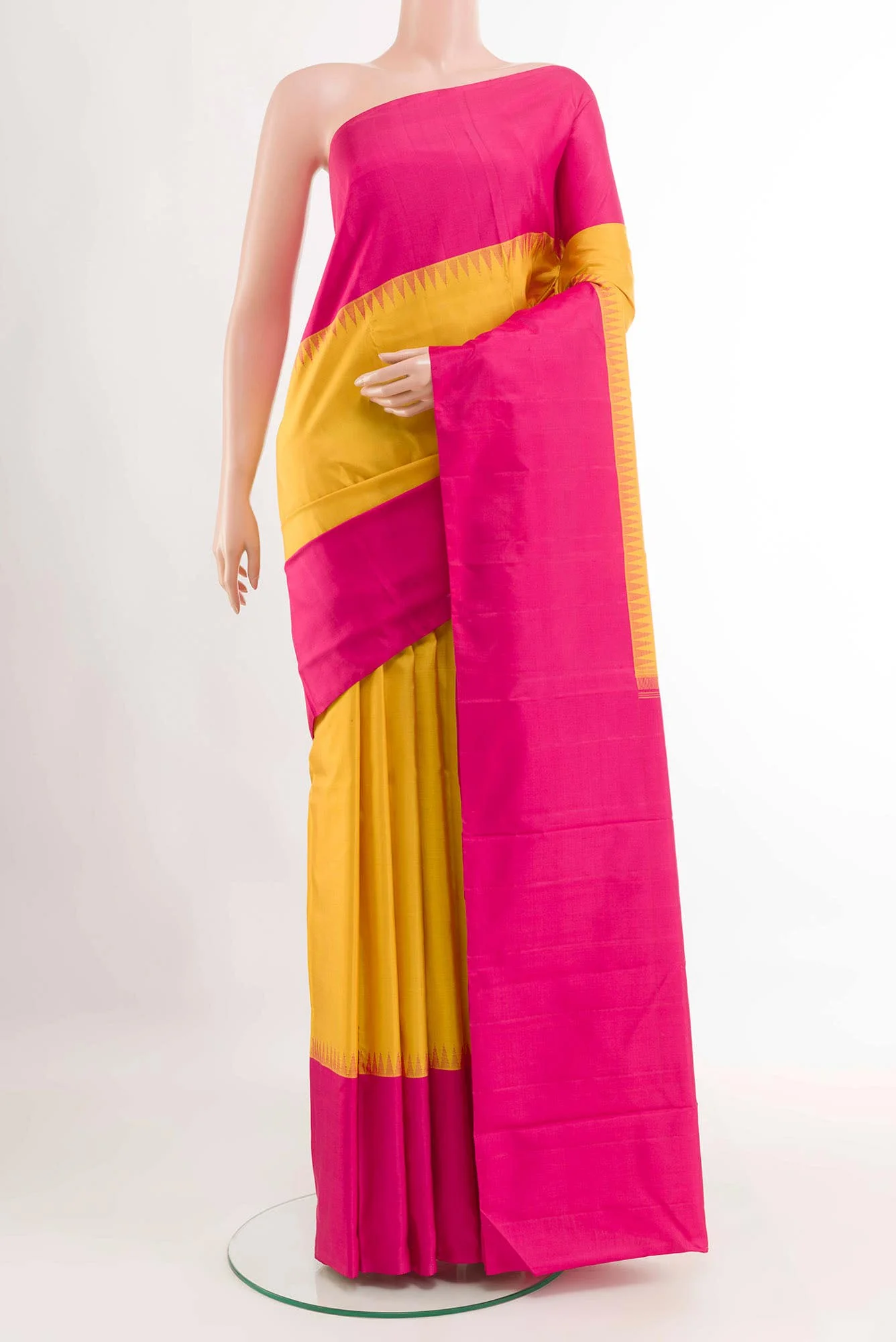 Yellow Kanjivaram Silk Saree