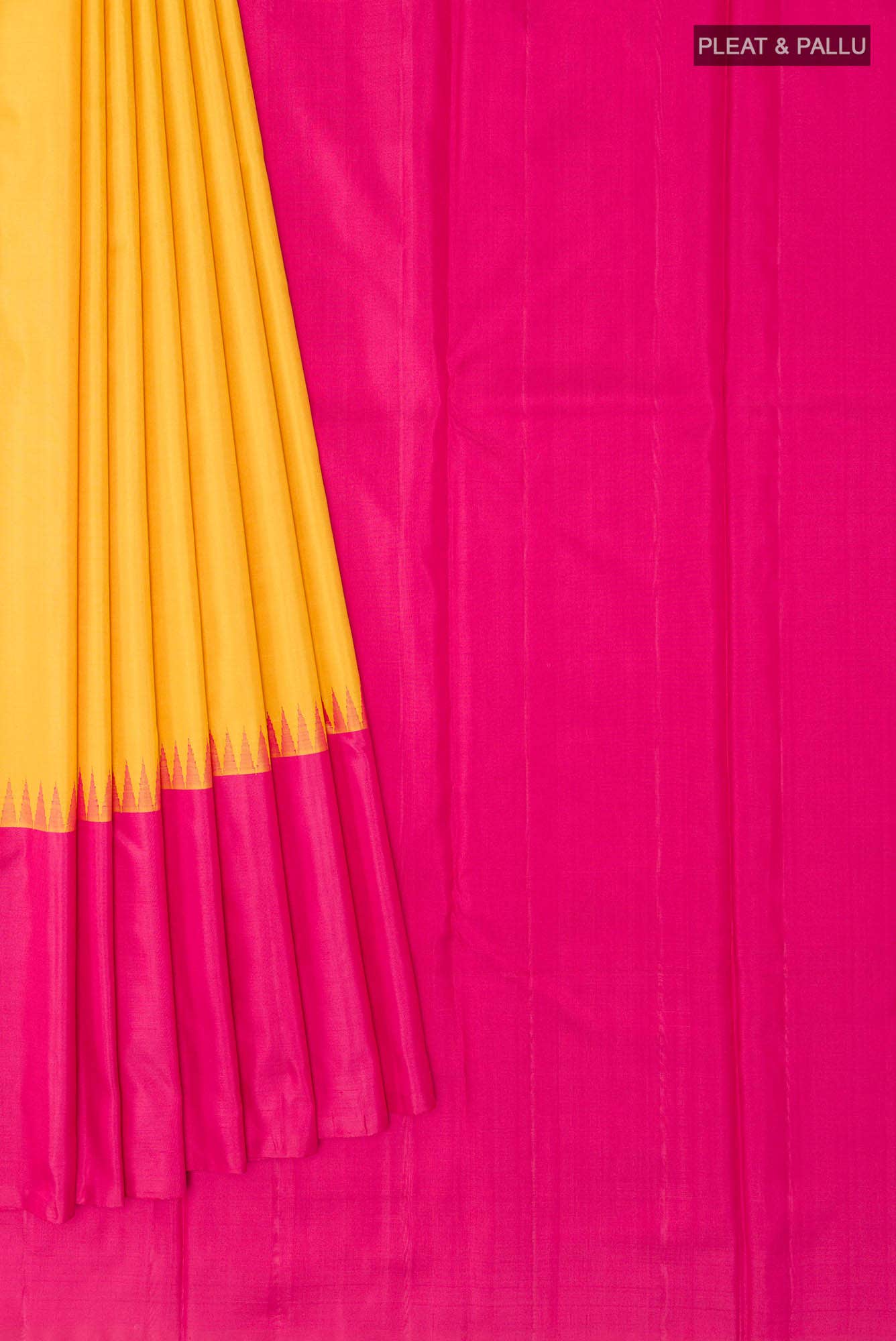 Yellow Kanjivaram Silk Saree - Image 2