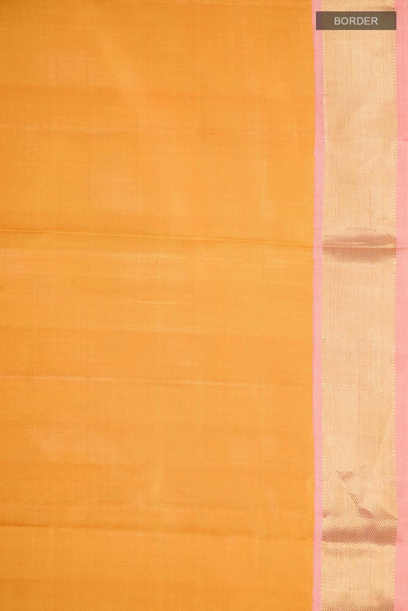 Yellow Kanchipuram Silk Saree - Image 5