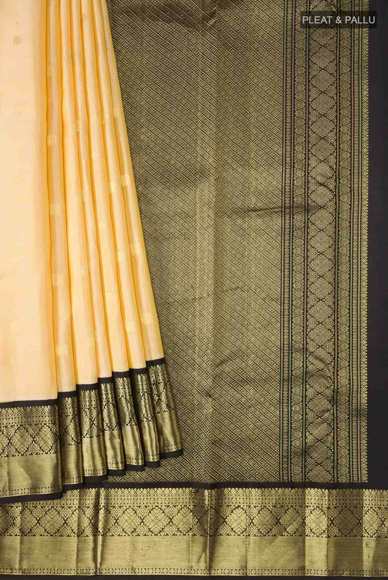 Sandal Kanjivaram Silk Saree - Image 2