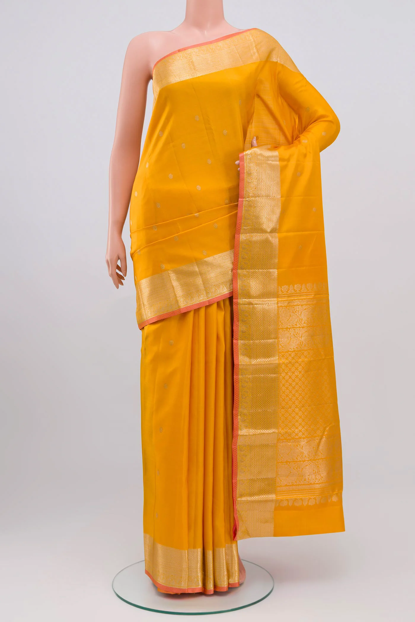 Yellow Kanjivaram Silk Saree