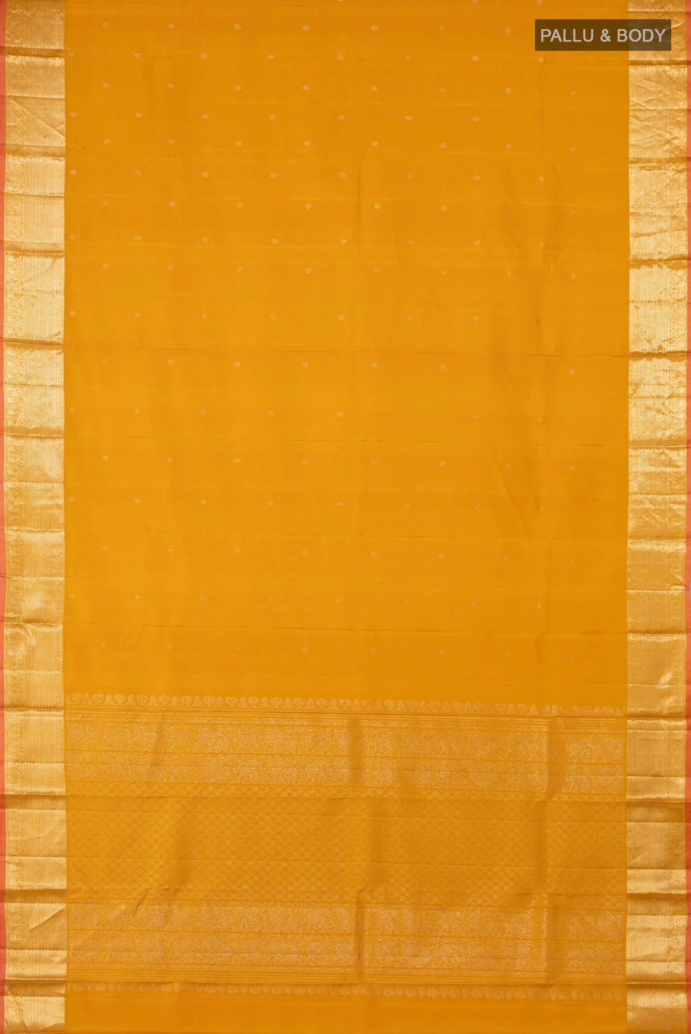 Yellow Kanjivaram Silk Saree - Image 5