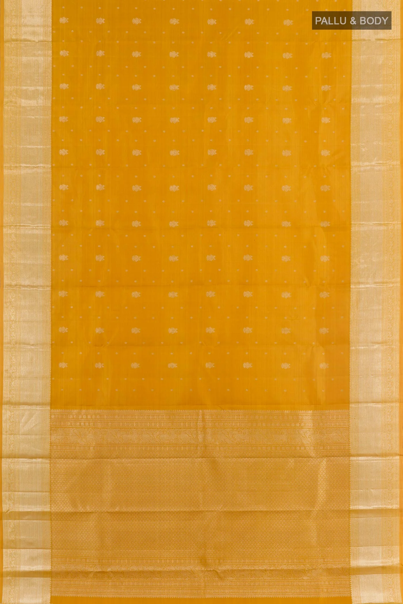 Mustard Kanjivaram Silk Saree - Image 5