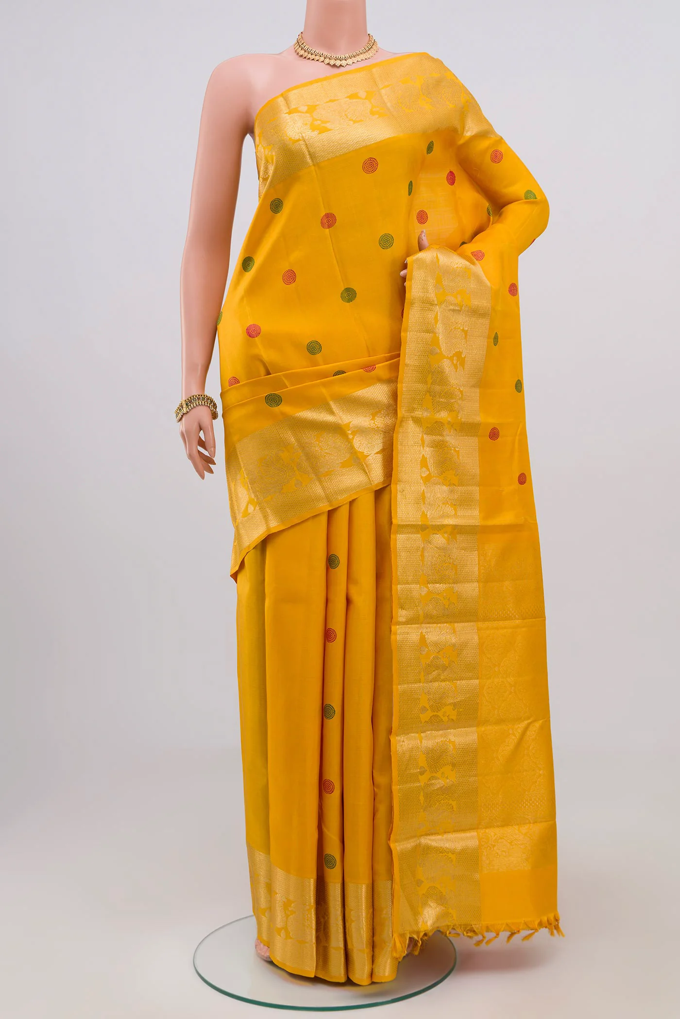 Yellow Kanjivaram Silk Saree