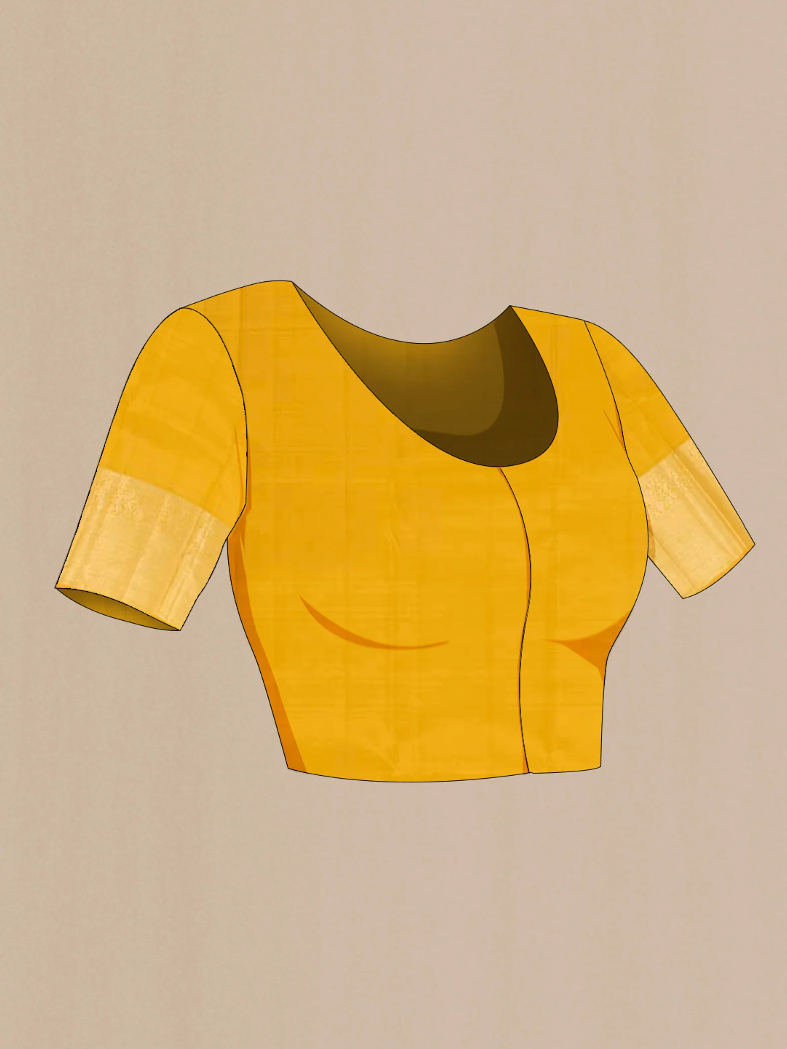 Yellow Kanjivaram Tissue Silk Saree - Image 4