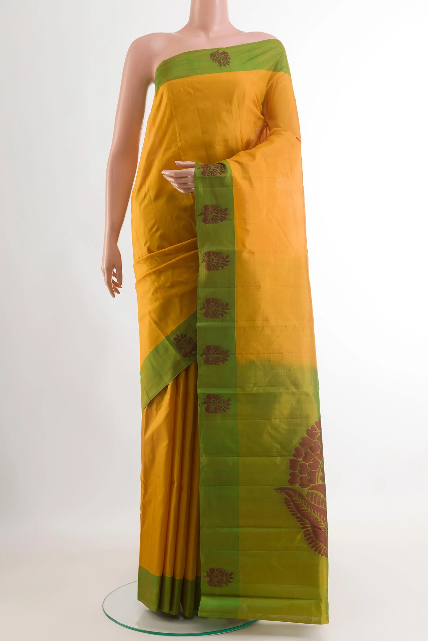 Yellow Kanjivaram Silk Saree