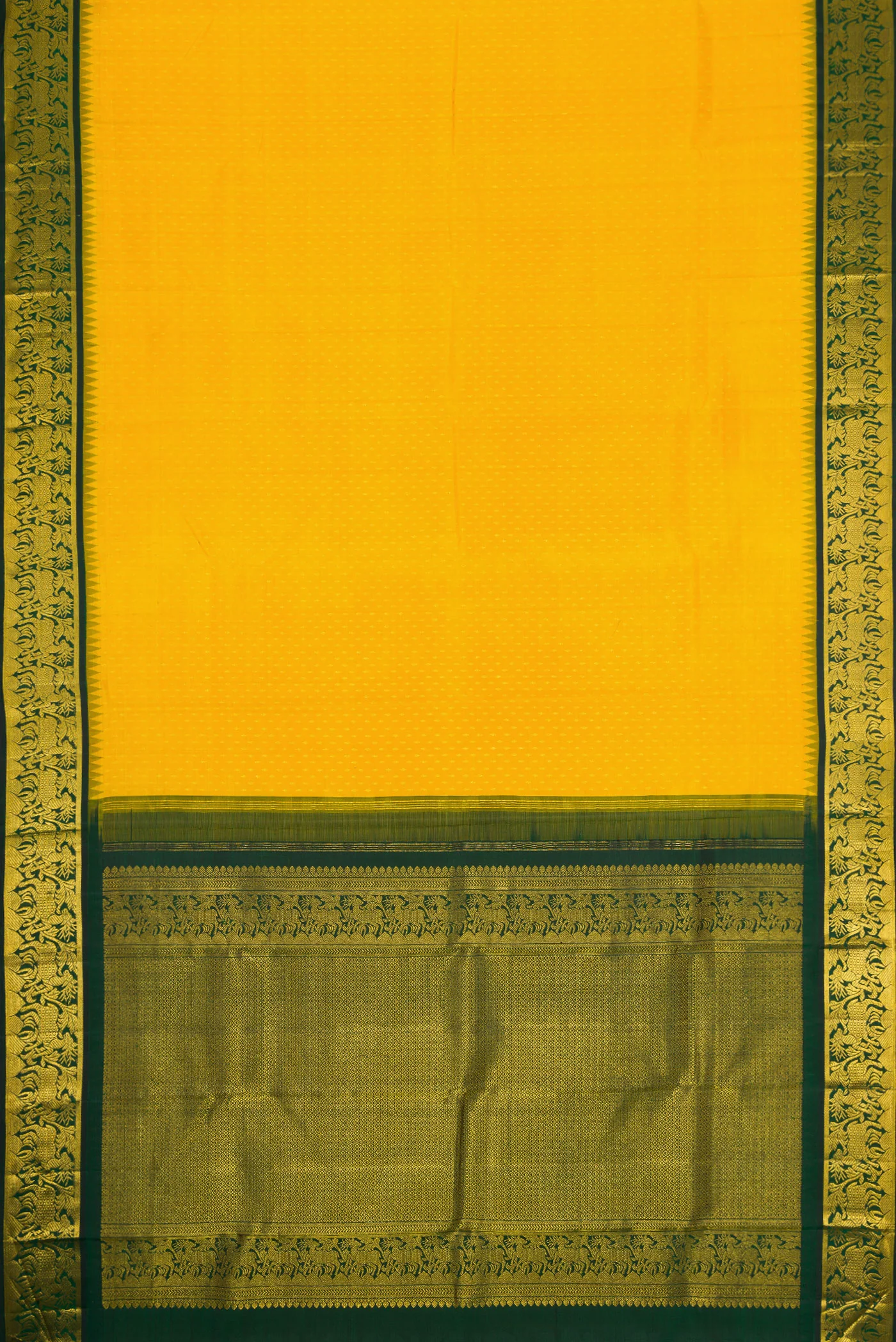 Yellow Kanjivaram Silk Saree - Image 6