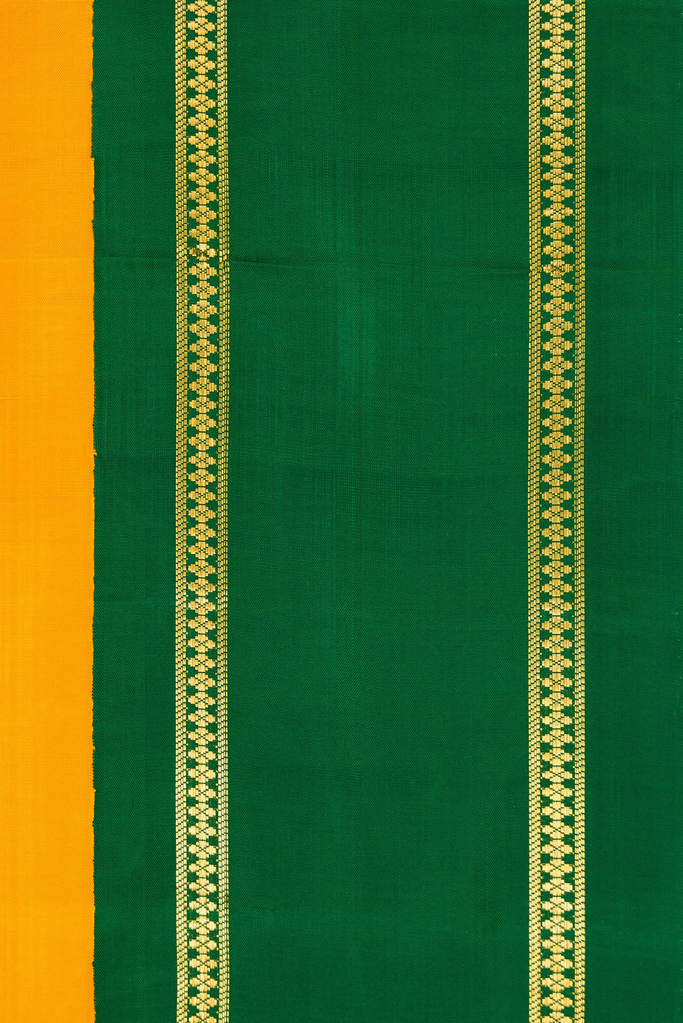 Pure Silk Pure Zari Yellow Kanjivaram Saree - Image 3
