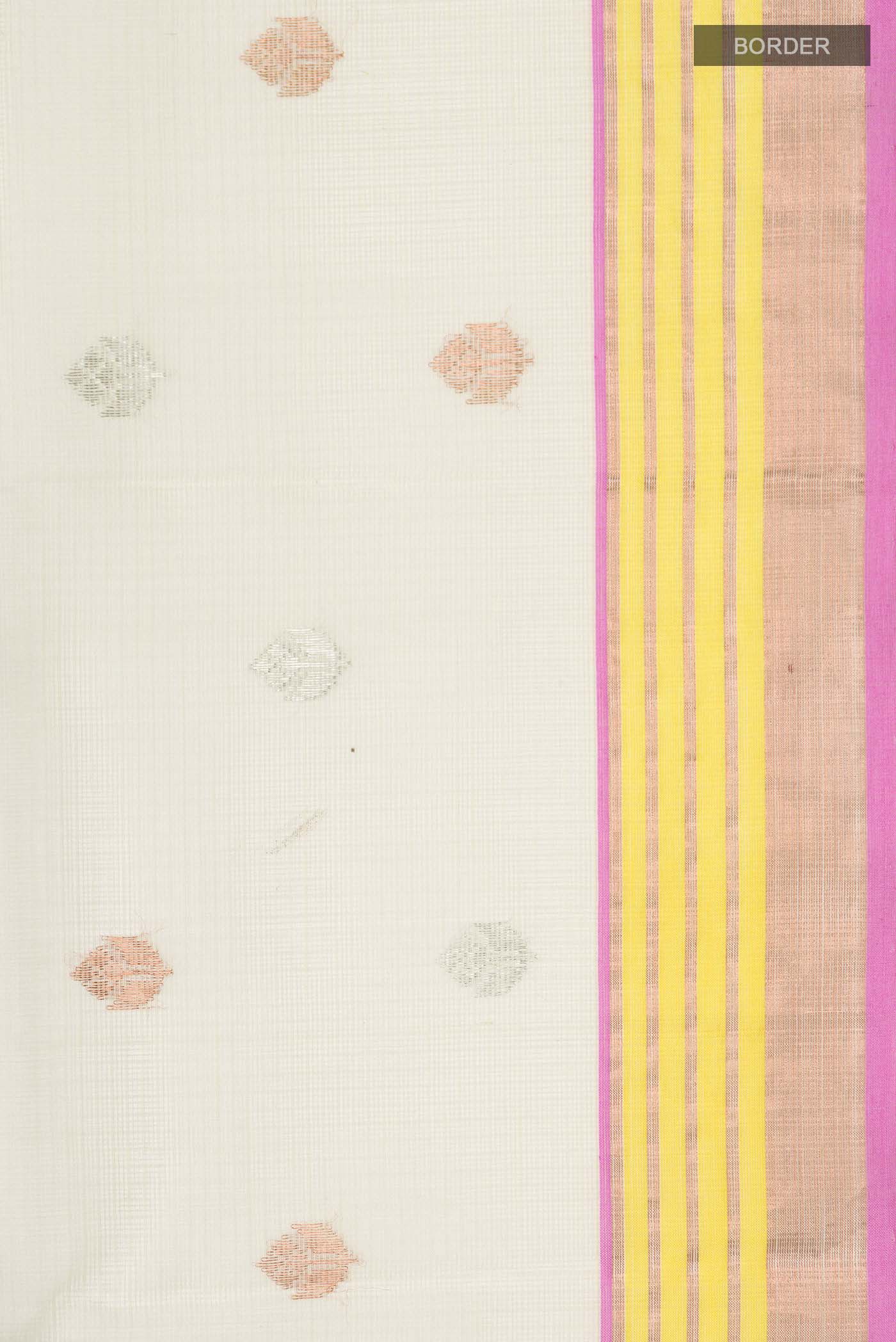 Yellow Kota Silk Saree - Image 3