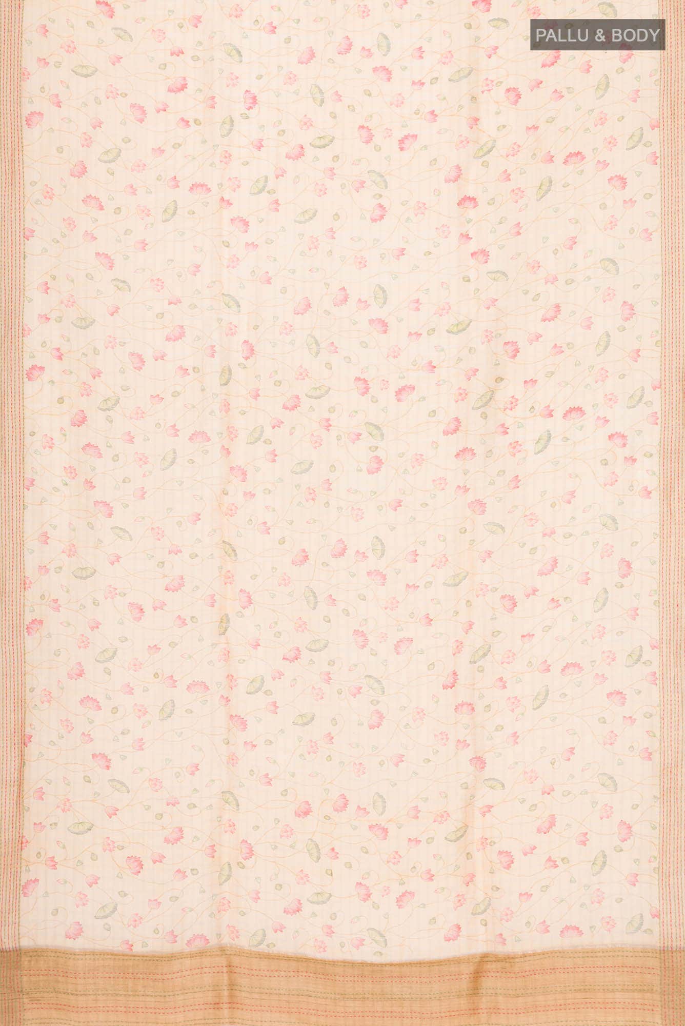 Sandal Linen Saree - Image 3