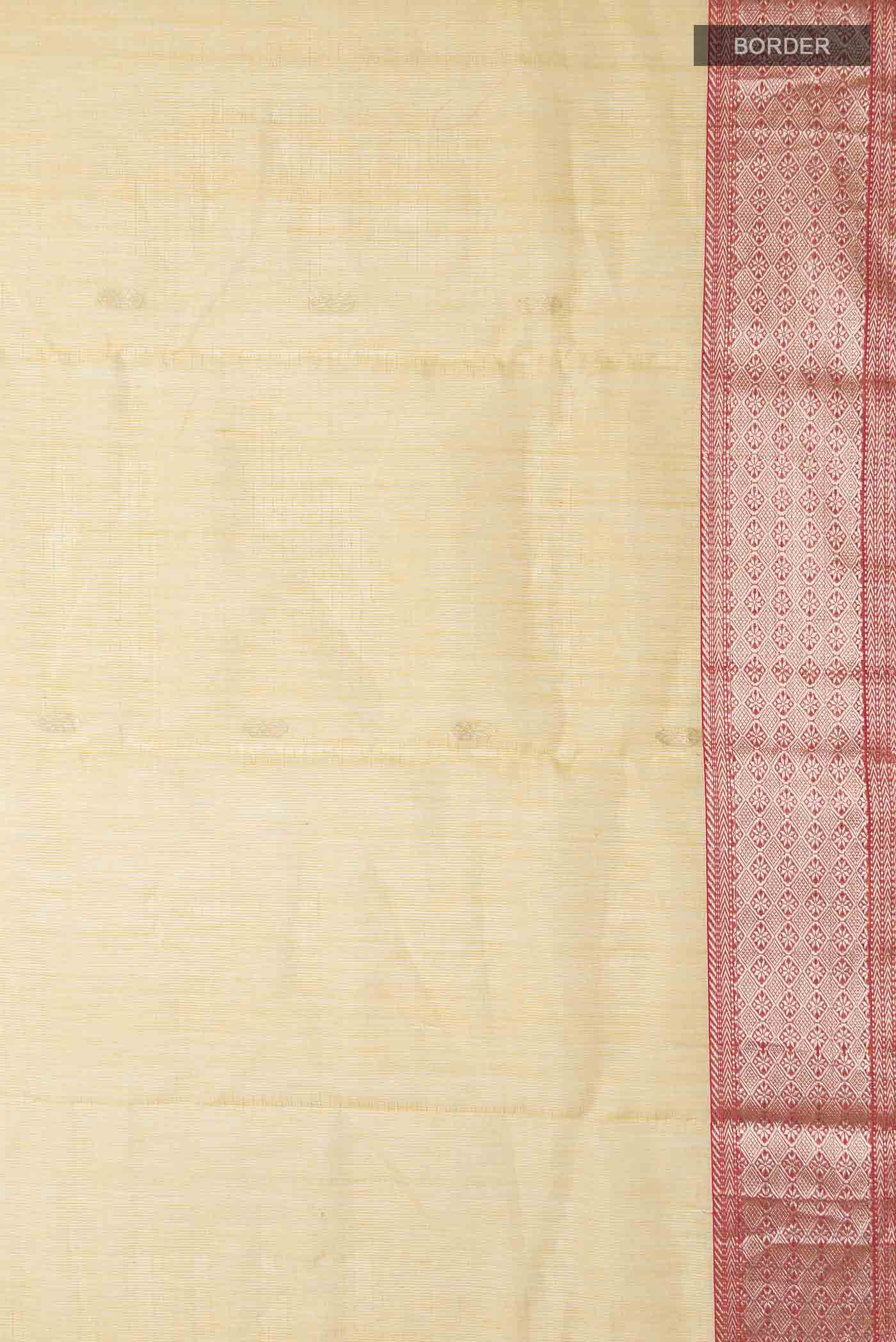Yellow Maheshwari Silk Cotton Saree - Image 3