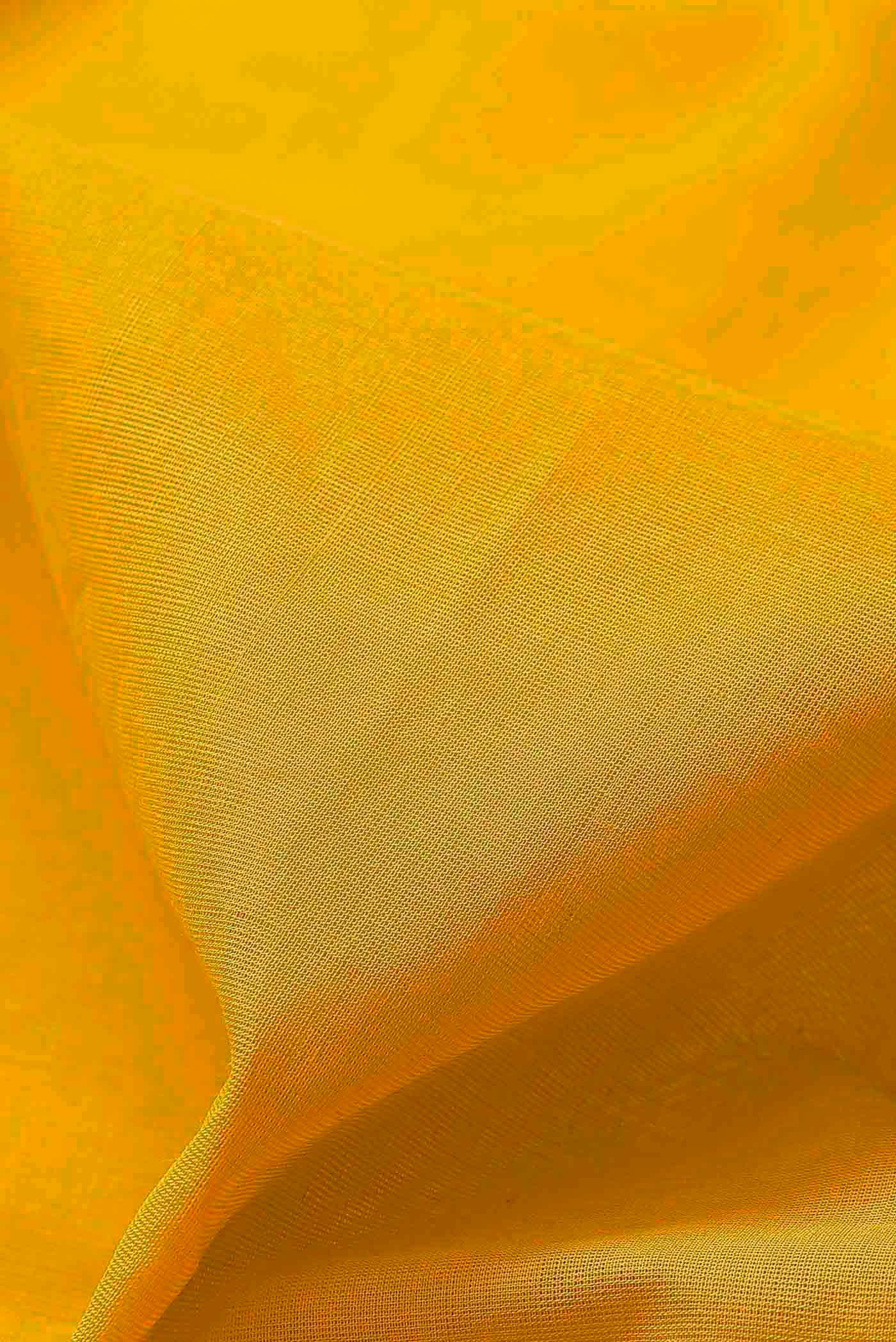 Yellow Mangalagiri Cotton Saree - Image 3