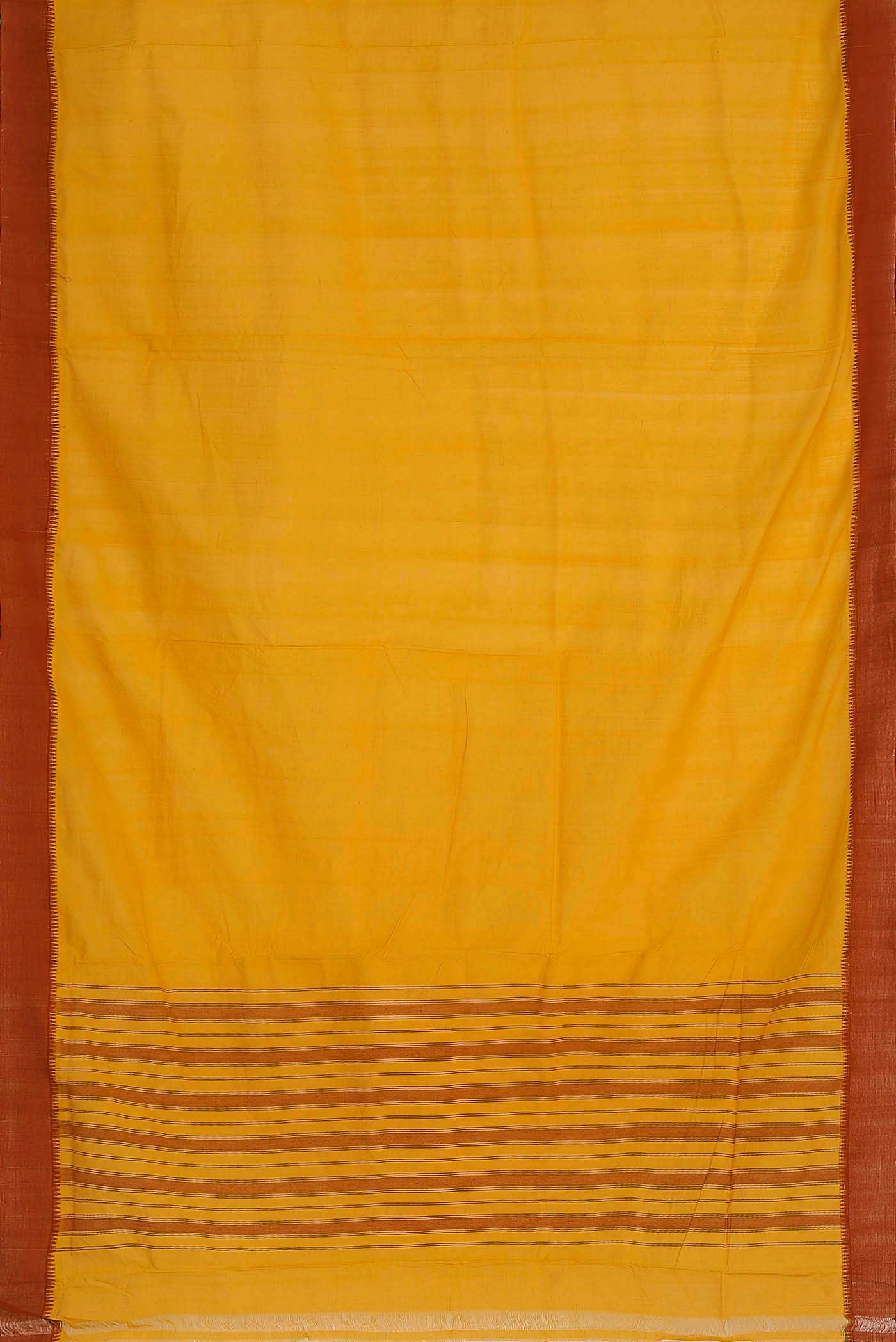 Yellow Mangalagiri Cotton Saree - Image 4