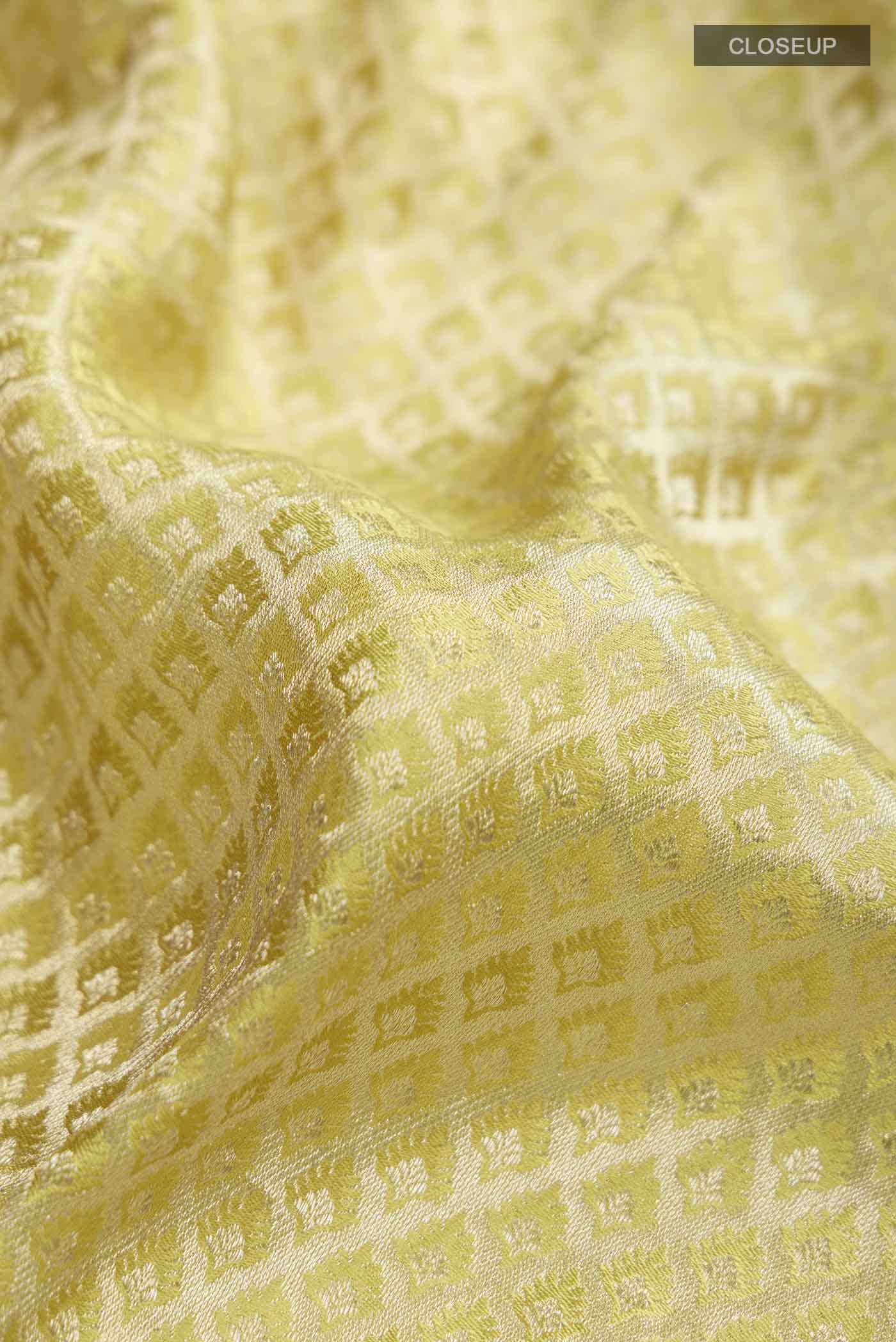 Green Mysore Crepe Saree - Image 2