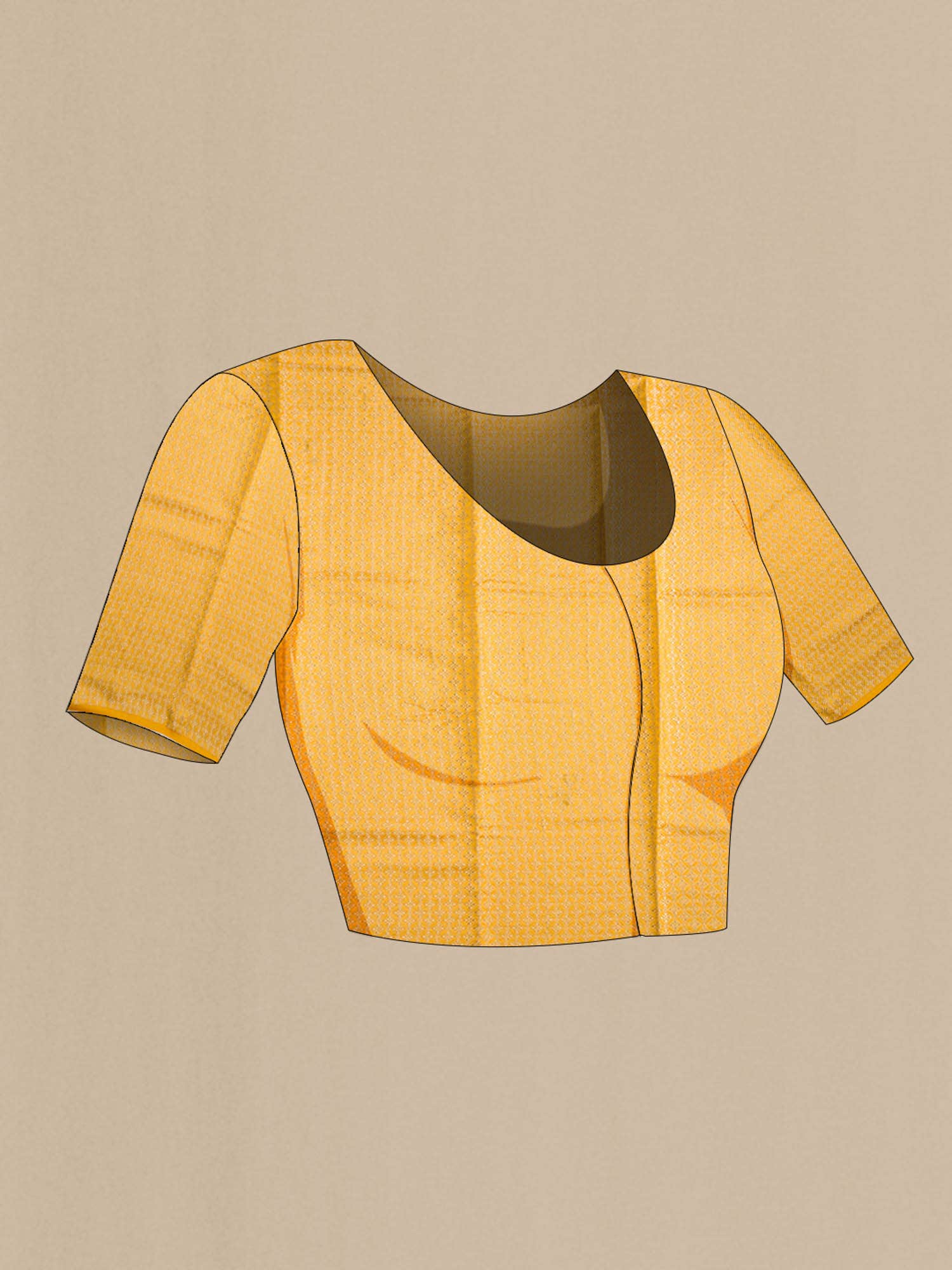 Yellow Mysore Georgette Saree - Image 6
