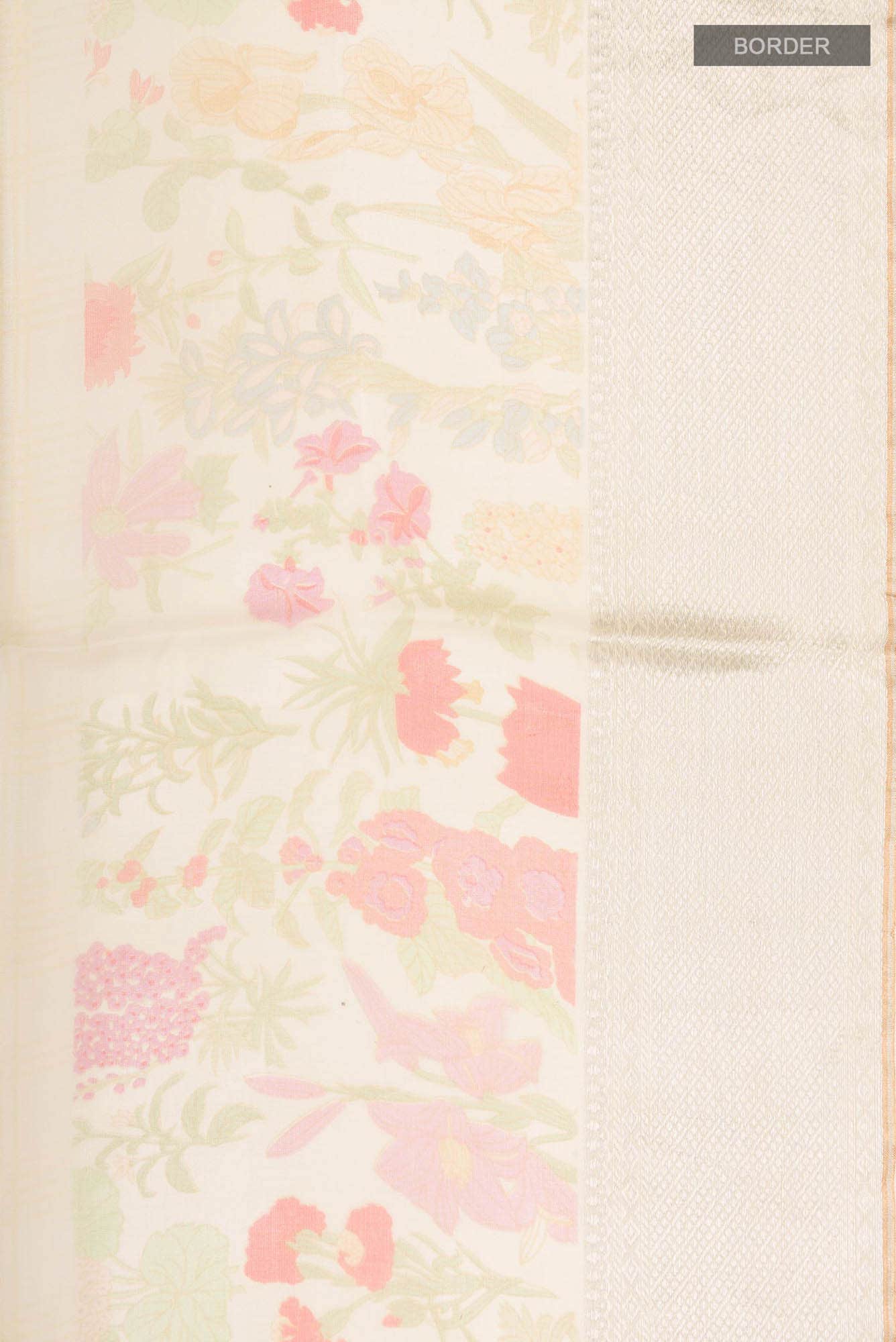 Yellow Organza Silk Saree - Image 4