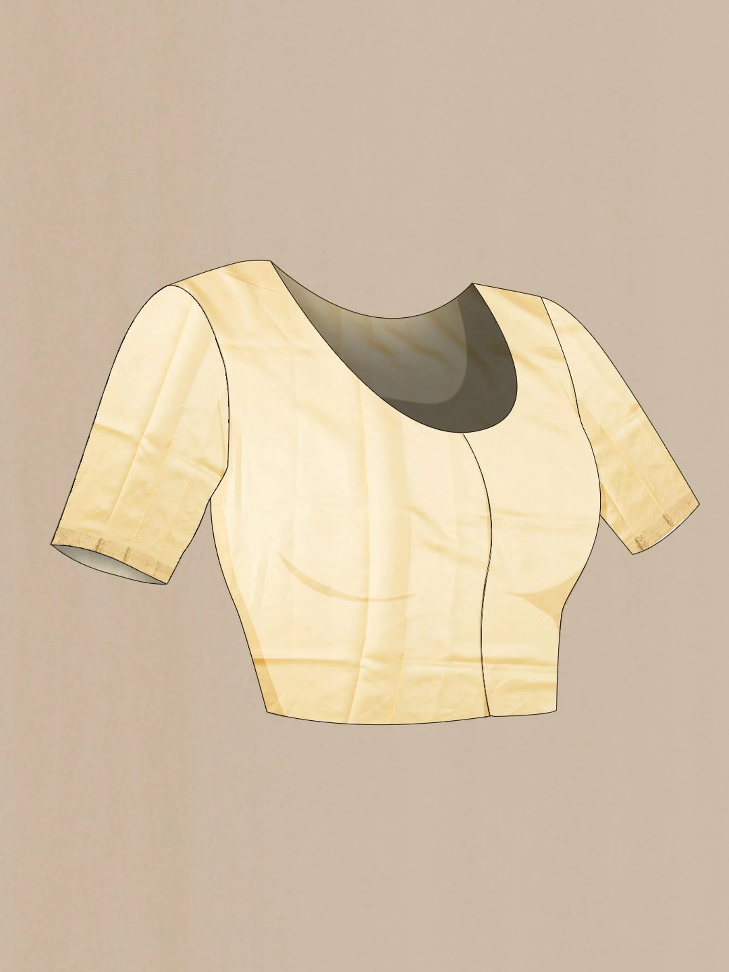 Yellow Organza Silk Saree - Image 5