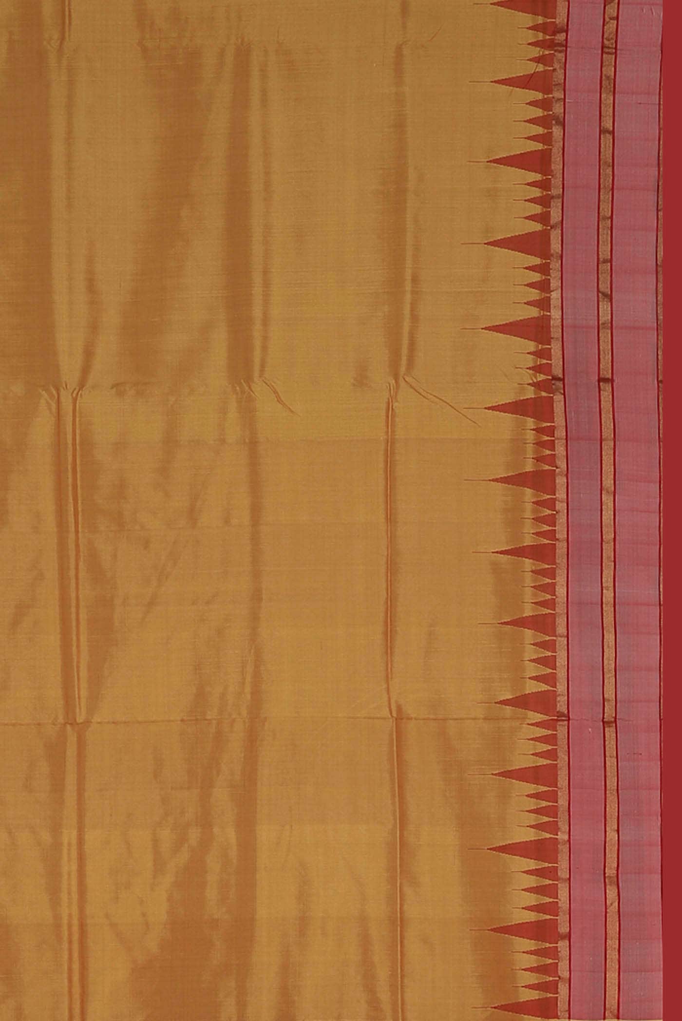 Yellow Orissa Silk Saree - Image 4