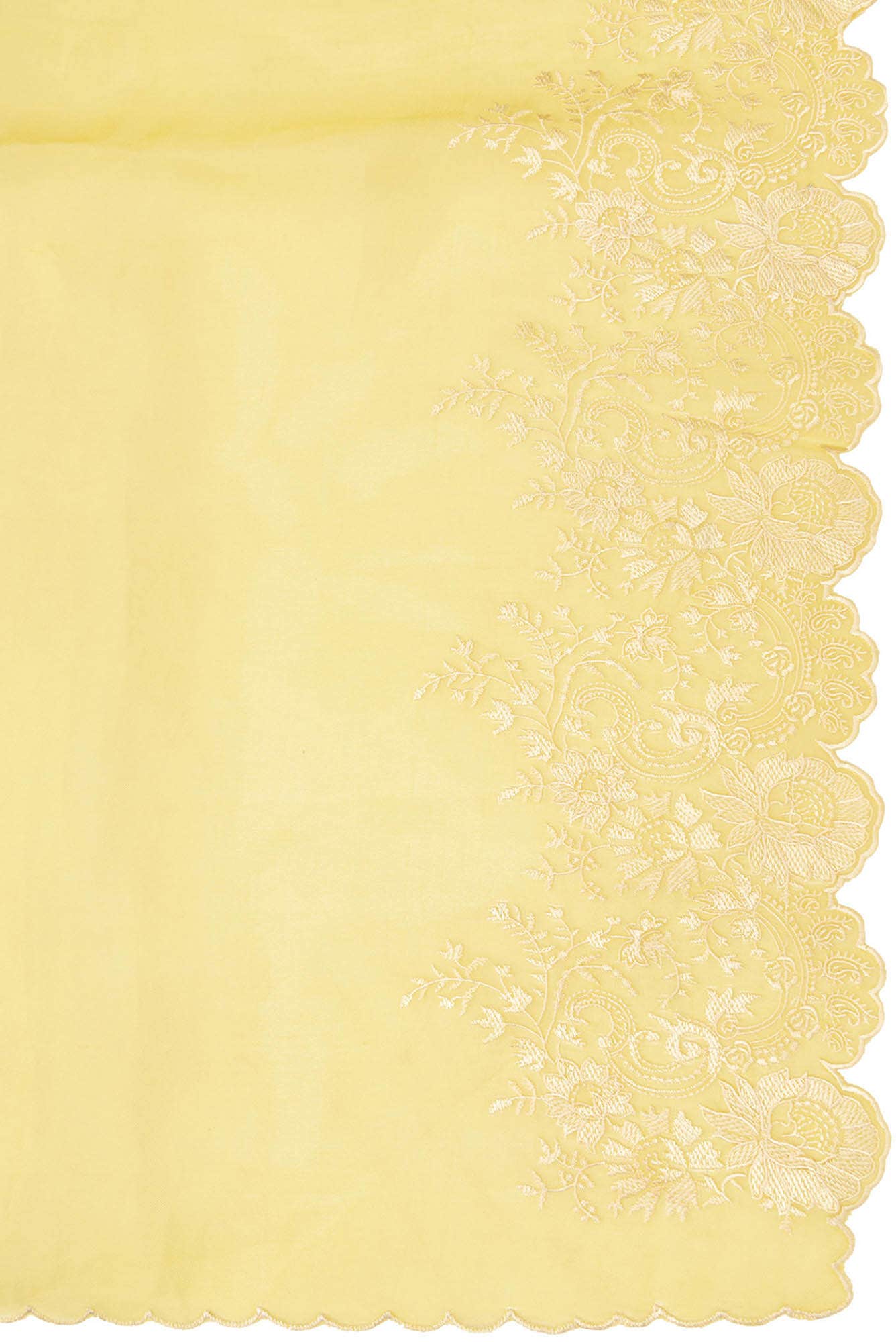 Harmonia Yellow floral design saree from Embroidered Romance Collection by Nalli - Image 6