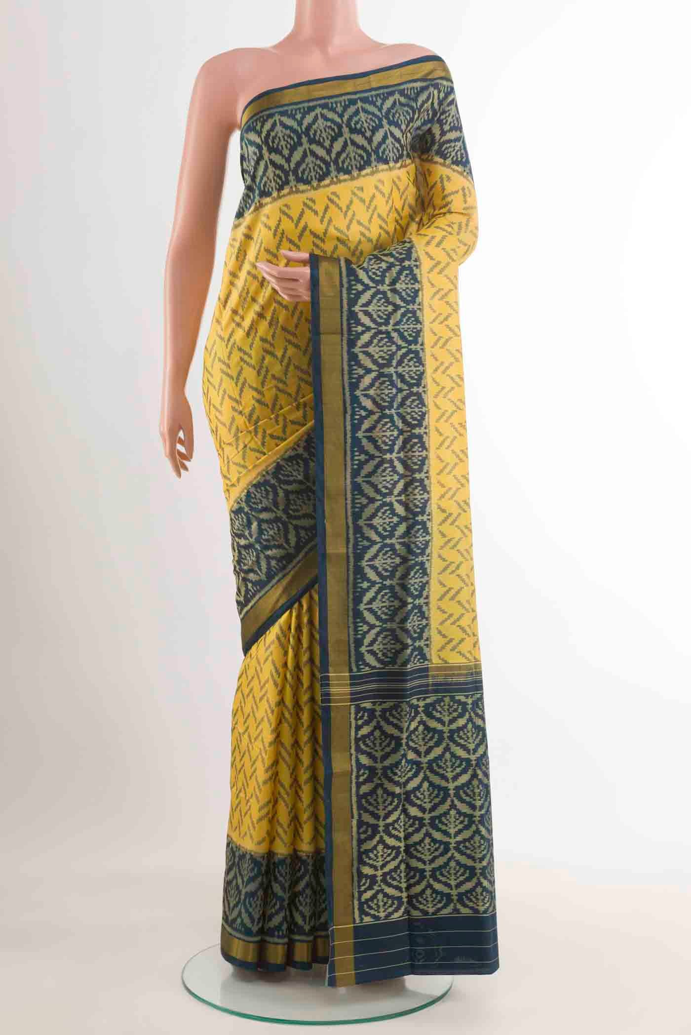 Yellow Rajkot Patola Silk Saree
