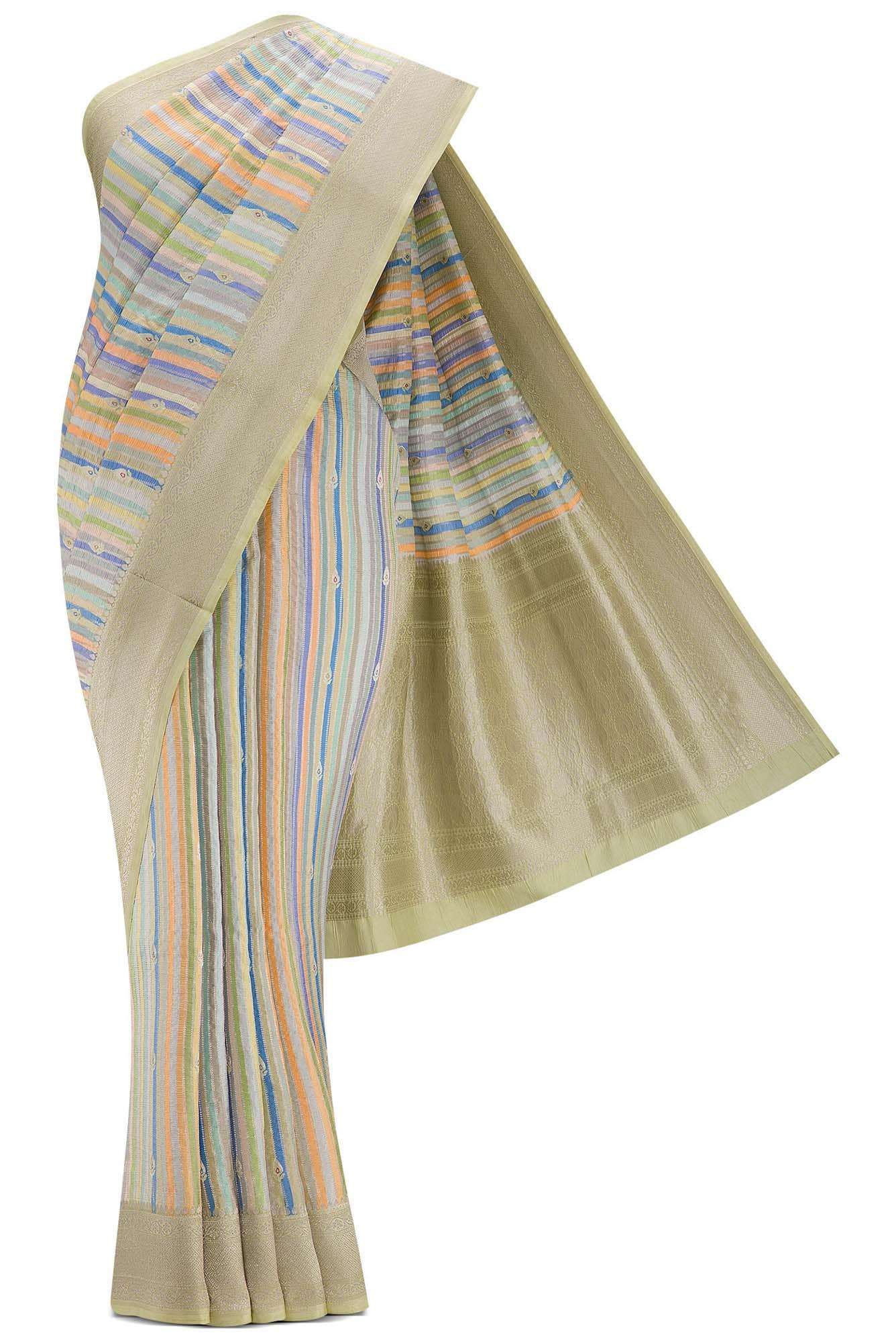 Multi Color Banarasi Silk Saree