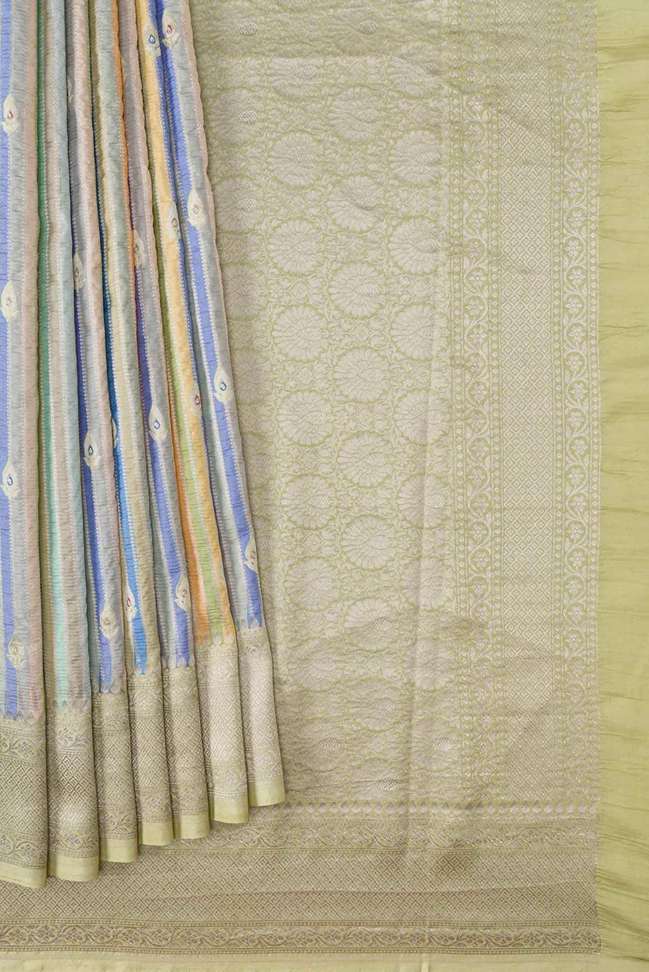 Multi Color Banarasi Silk Saree - Image 2