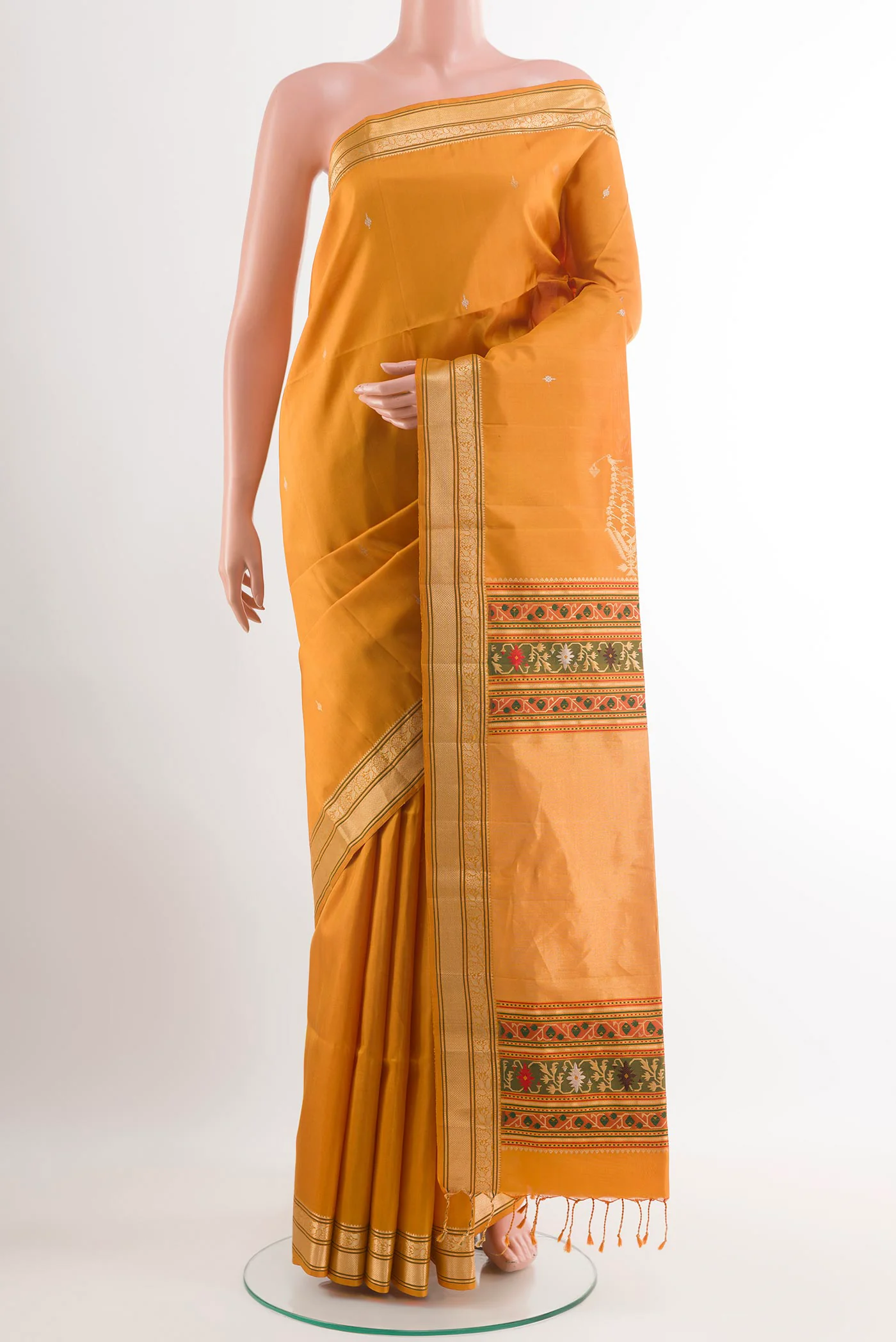 Mustard Soft Silk Saree